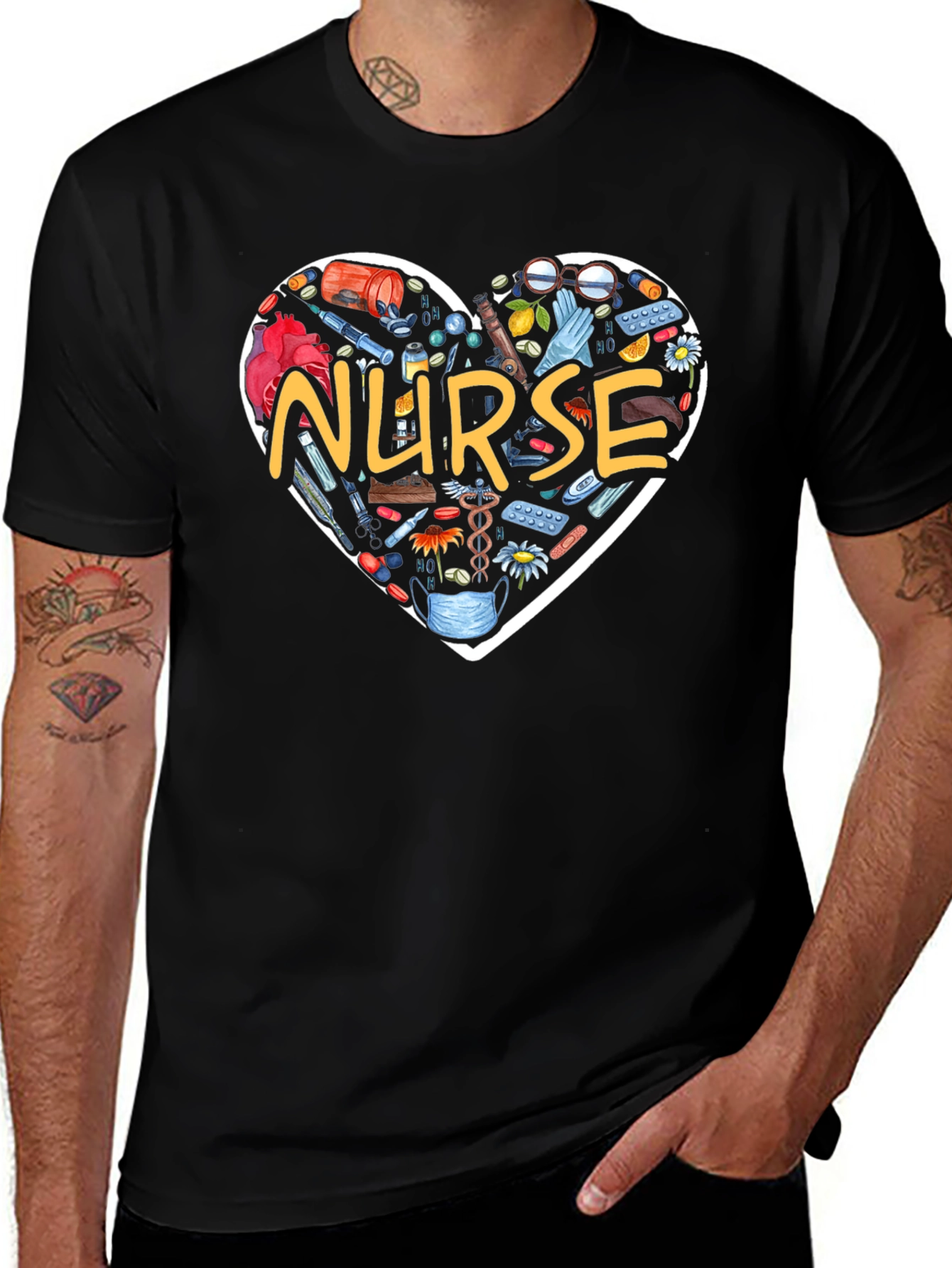 Nurse Heart Graphic T-Shirt