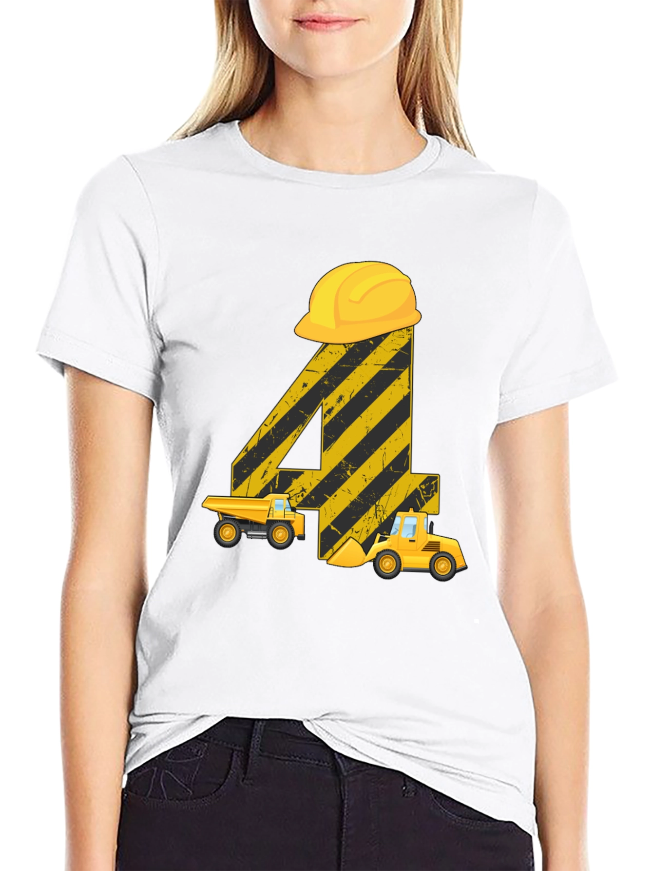 Construction Birthday Shirt - 4th Birthday Digger Tee
