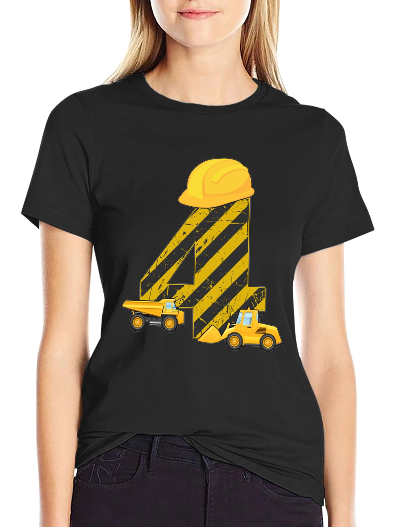 Construction Birthday Shirt - 4th Birthday Digger Tee