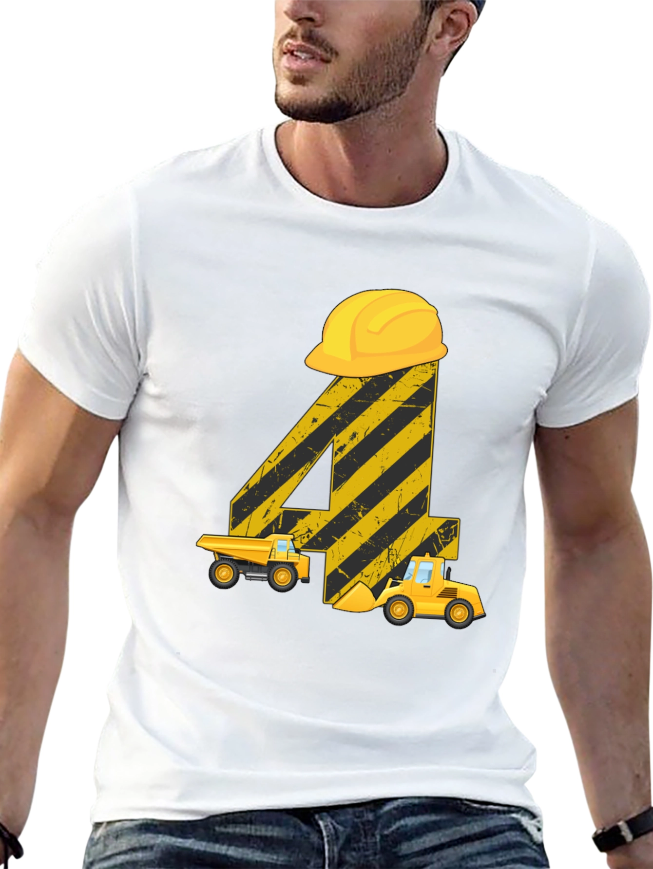 Construction Birthday Shirt - 4th Birthday Digger Tee