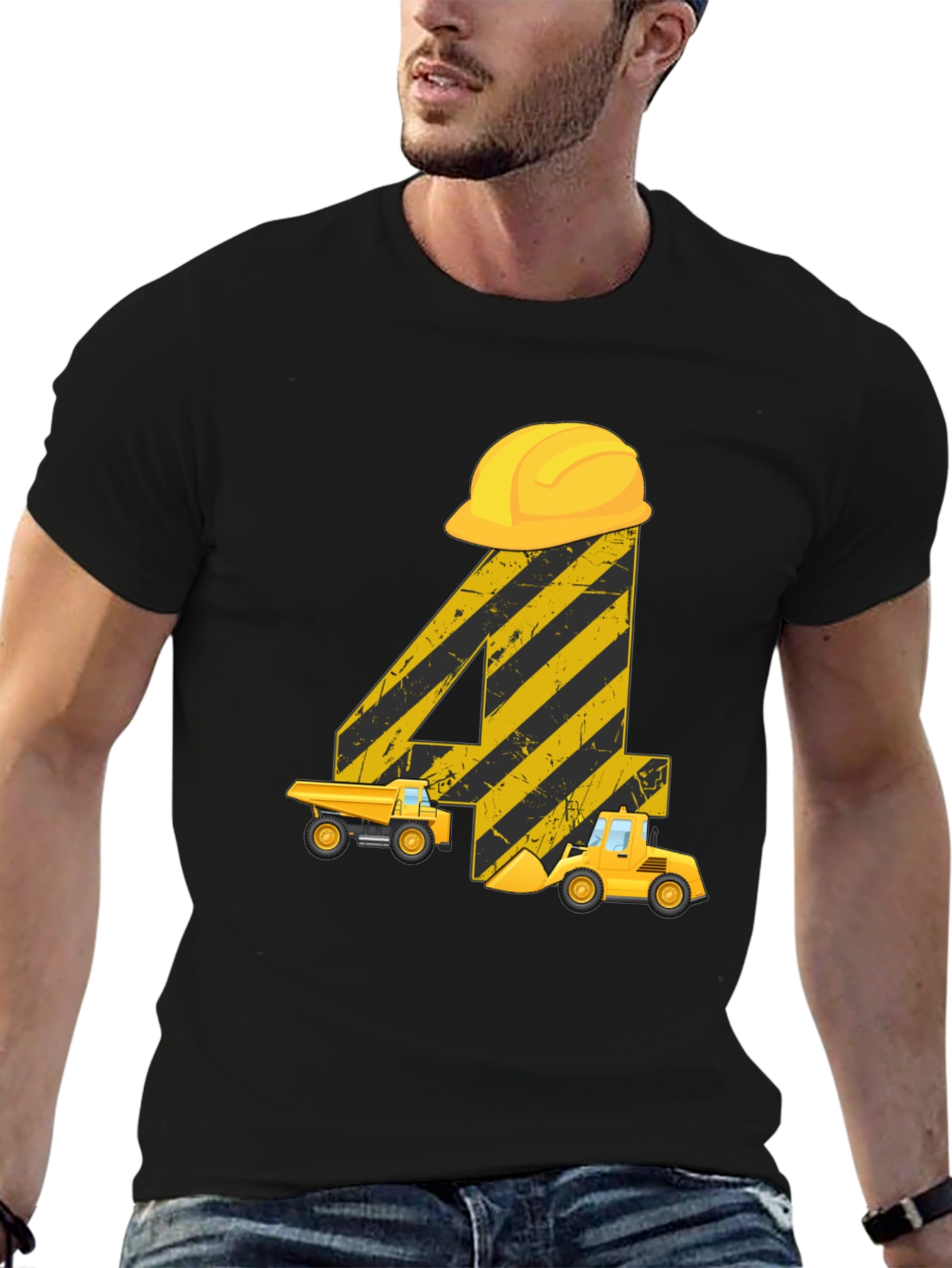 Construction Birthday Shirt - 4th Birthday Digger Tee