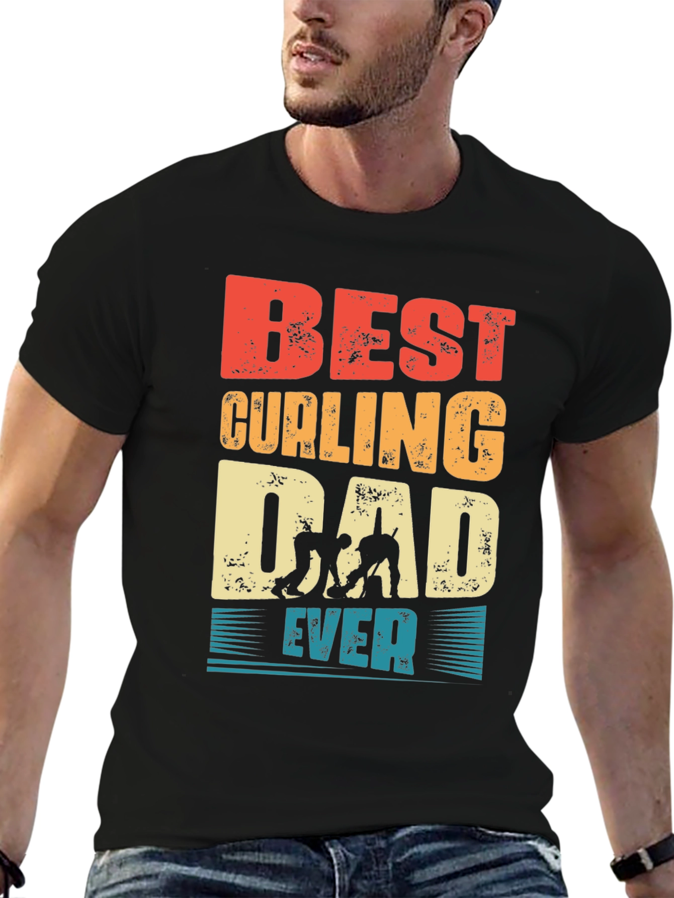 Best Curling Dad Ever T-Shirt