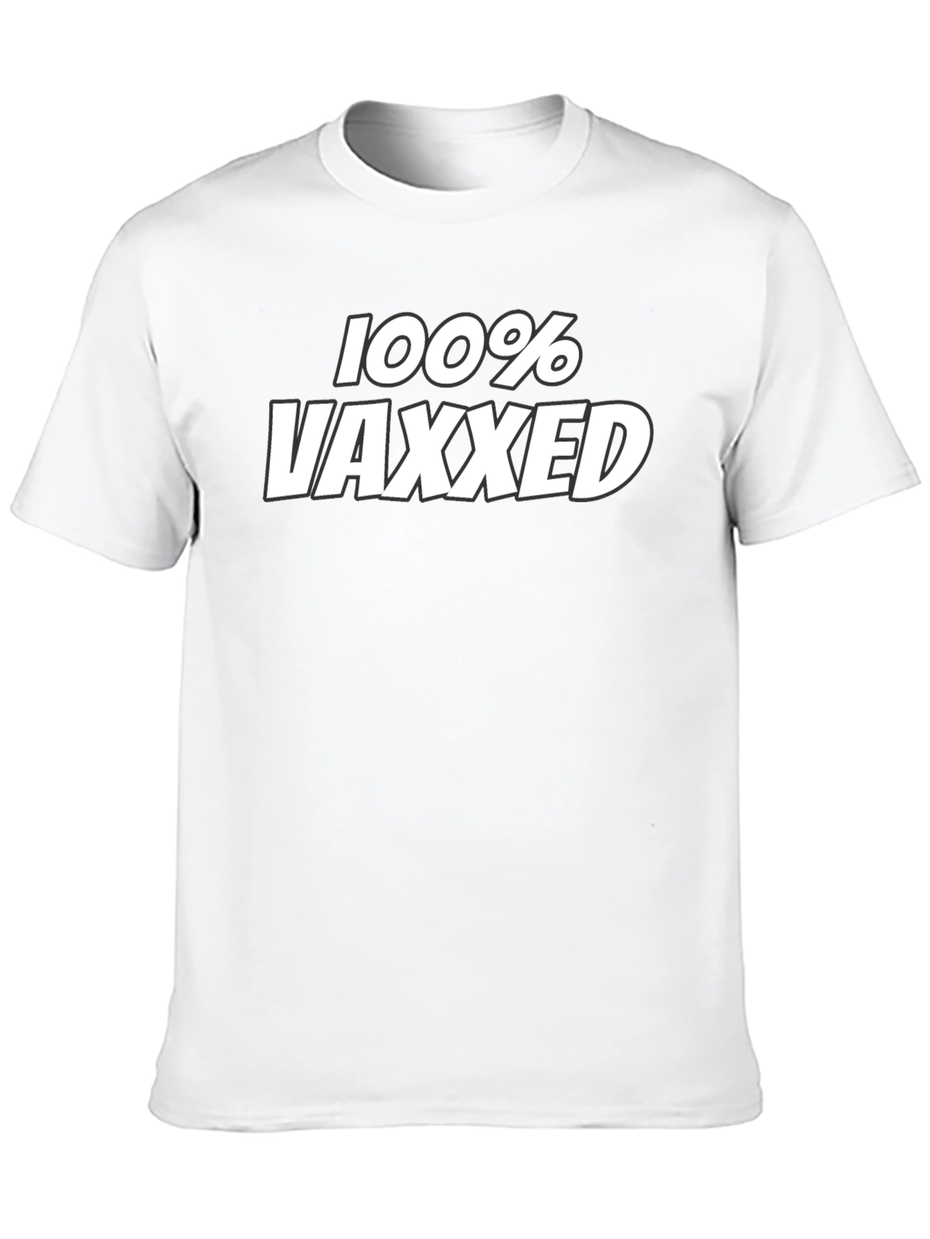 100% Vaxxed Graphic Tee - Pro Vaccine Statement T-Shirt