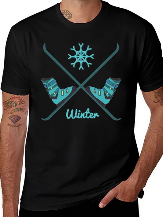 Winter Ski T-Shirt Stylish Graphic Tee