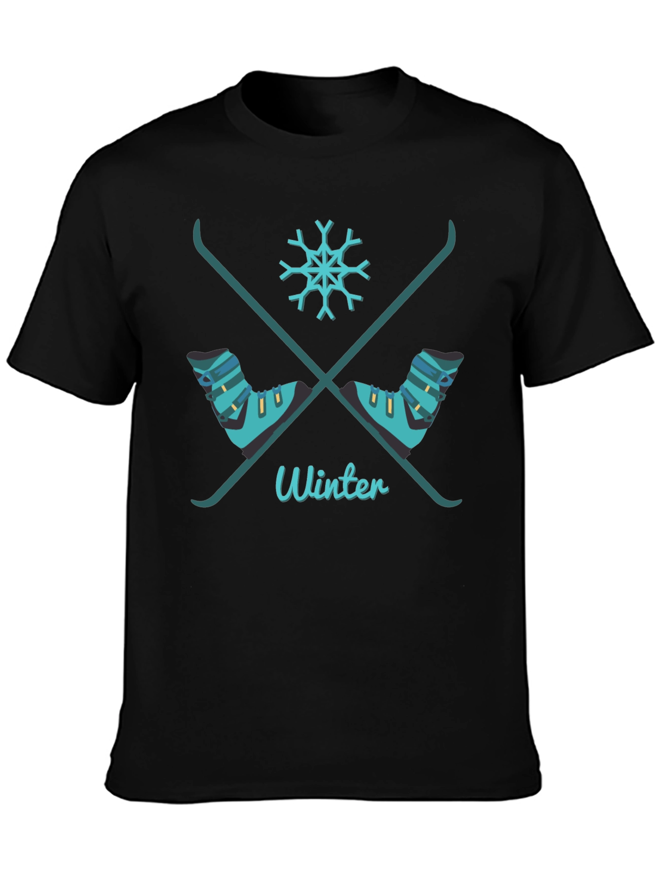 Winter Ski T-Shirt Stylish Graphic Tee