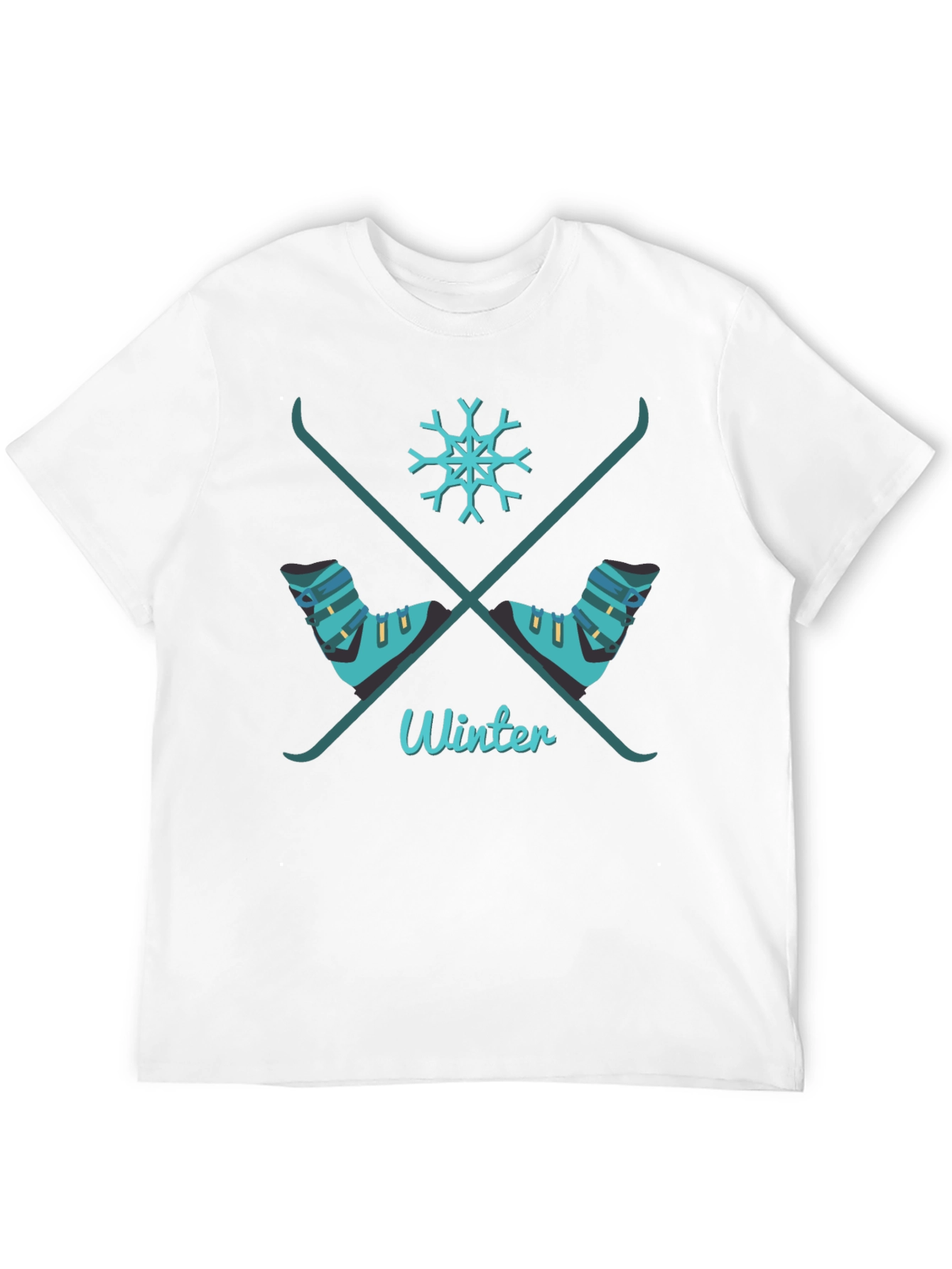 Winter Ski T-Shirt Stylish Graphic Tee