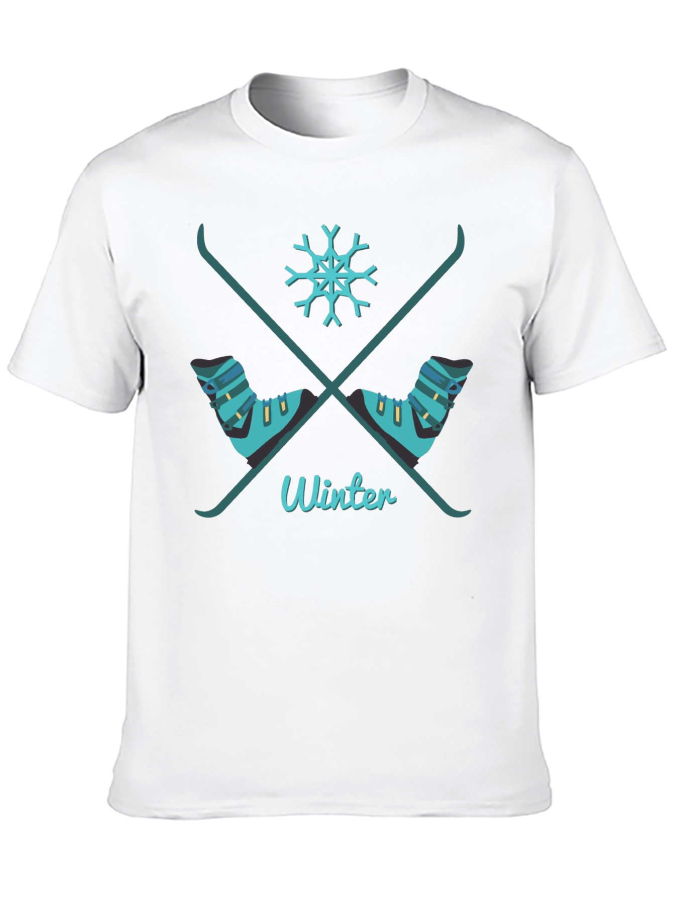 Winter Ski T-Shirt Stylish Graphic Tee