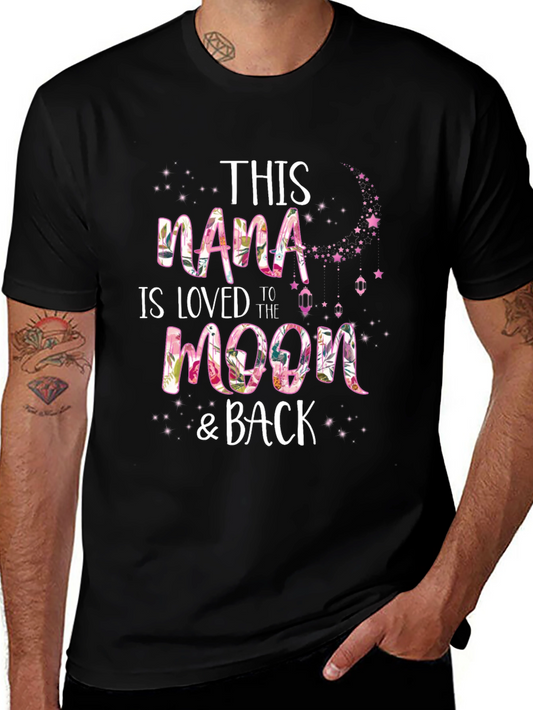 Floral This Nana Is Loved To The Moon & Back T-Shirt
