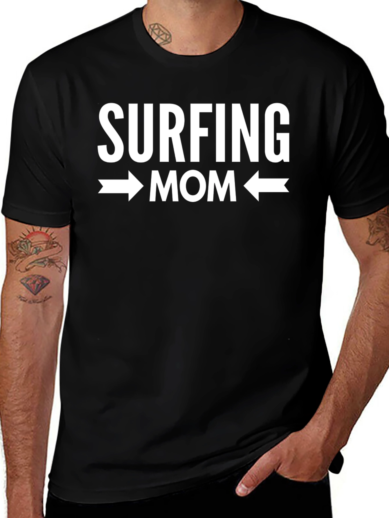 Surfing Mom Graphic T-Shirt