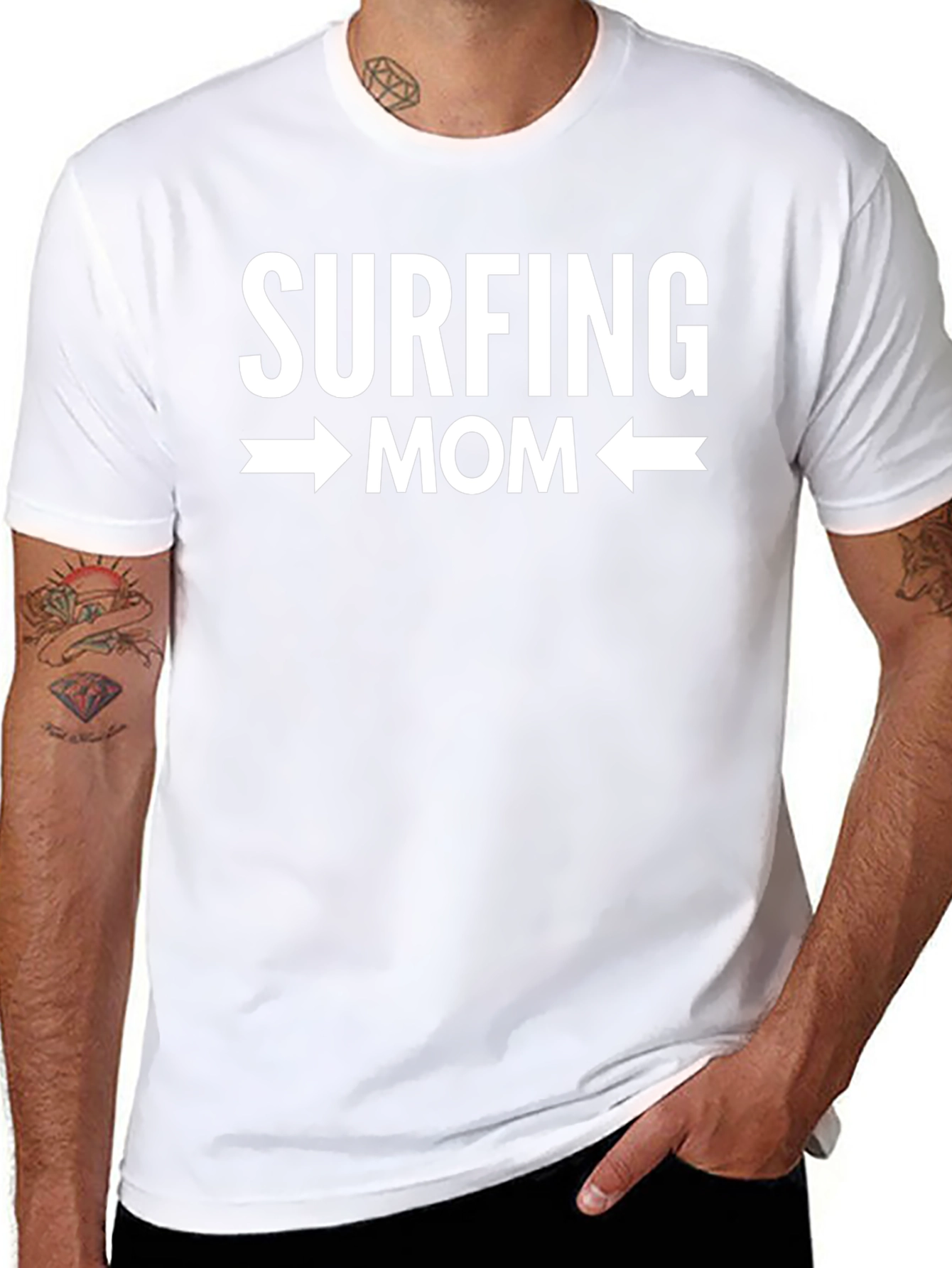 Surfing Mom Graphic T-Shirt