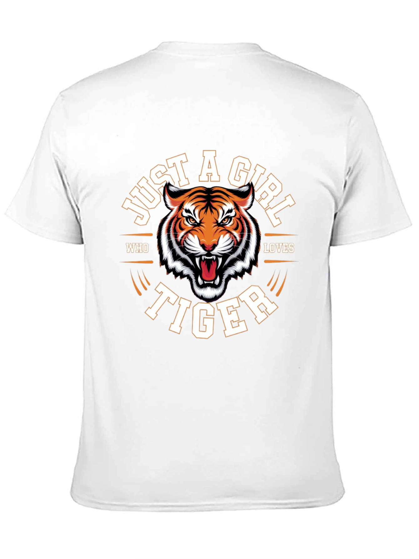 Just A Girl Who Loves Tigers T-Shirt - Black