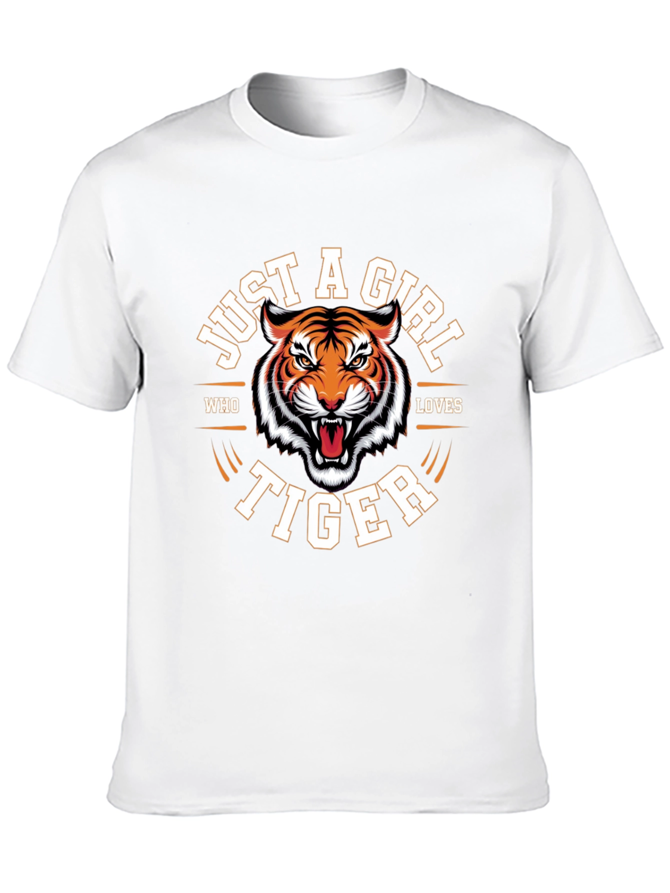 Just A Girl Who Loves Tigers T-Shirt - Black
