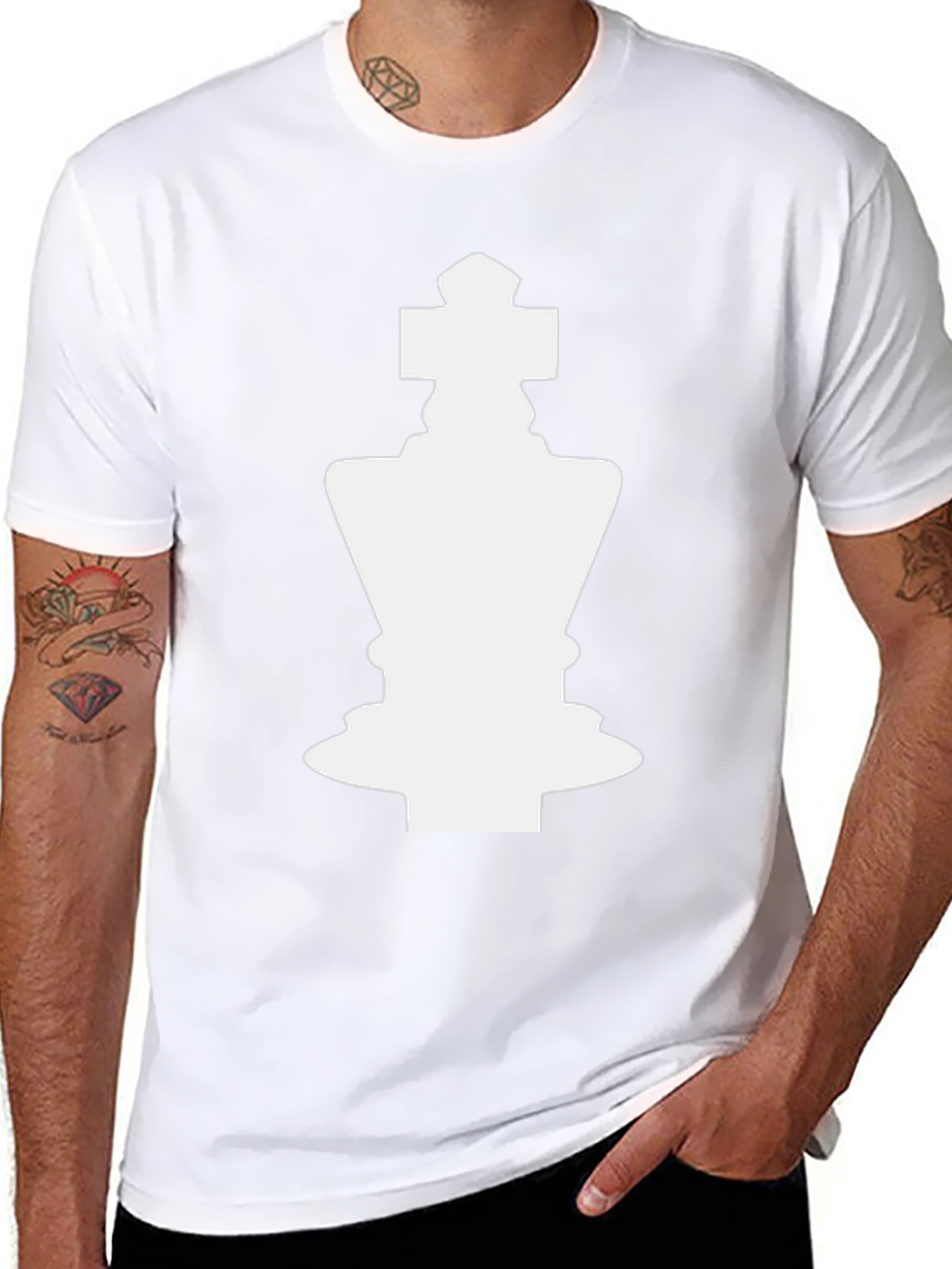 Chess King Graphic Tee - Black Cotton Blend