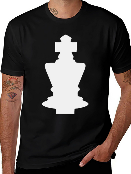 Chess King Graphic Tee - Black Cotton Blend