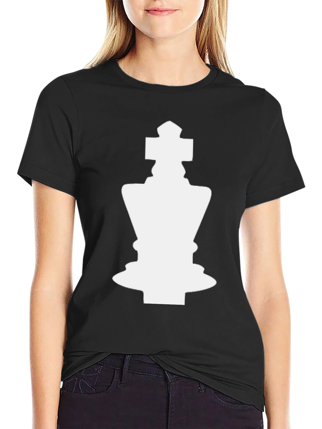 Chess King Graphic Tee - Black Cotton Blend
