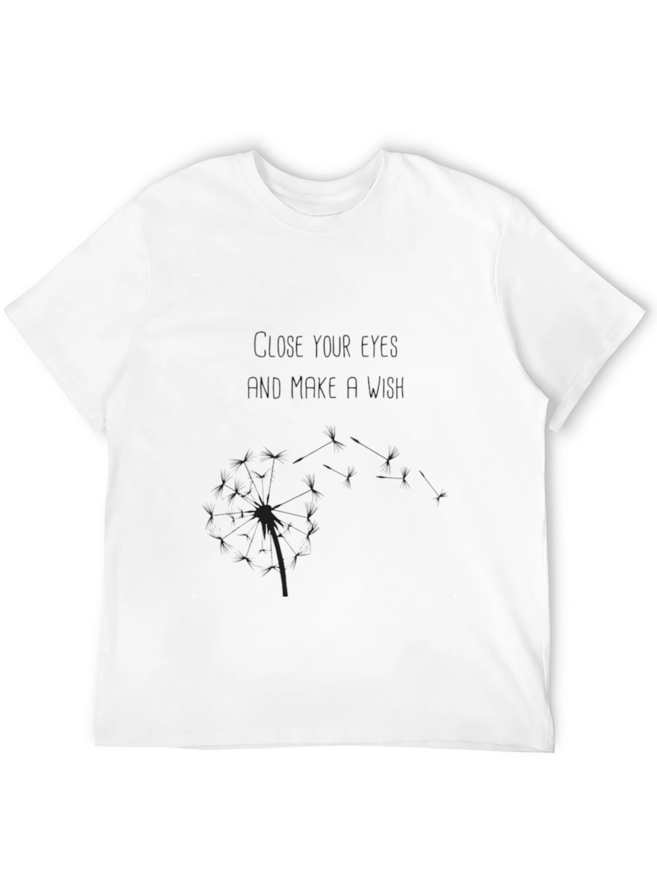 Wishful Dandelion Graphic Tee - Black