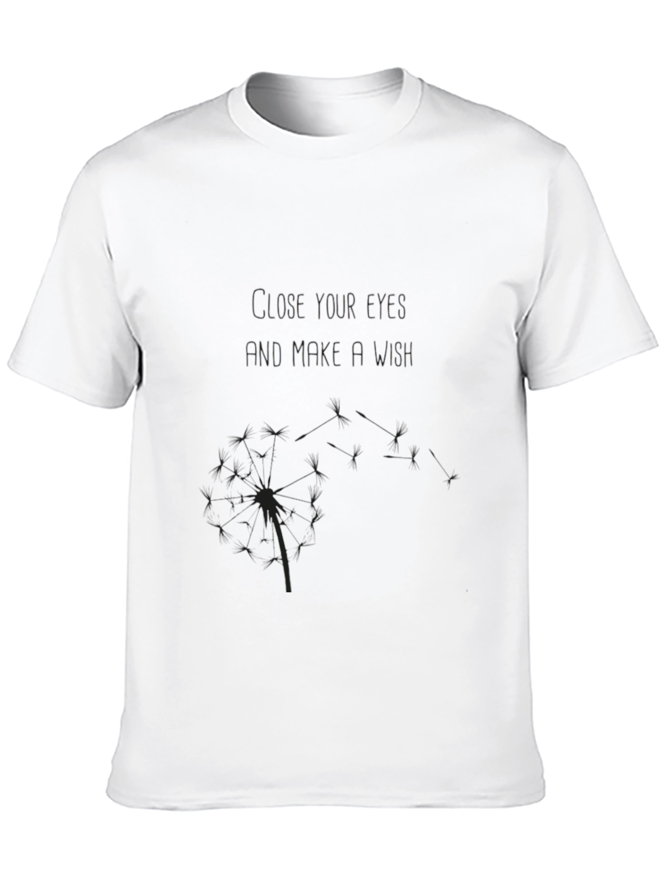 Wishful Dandelion Graphic Tee - Black