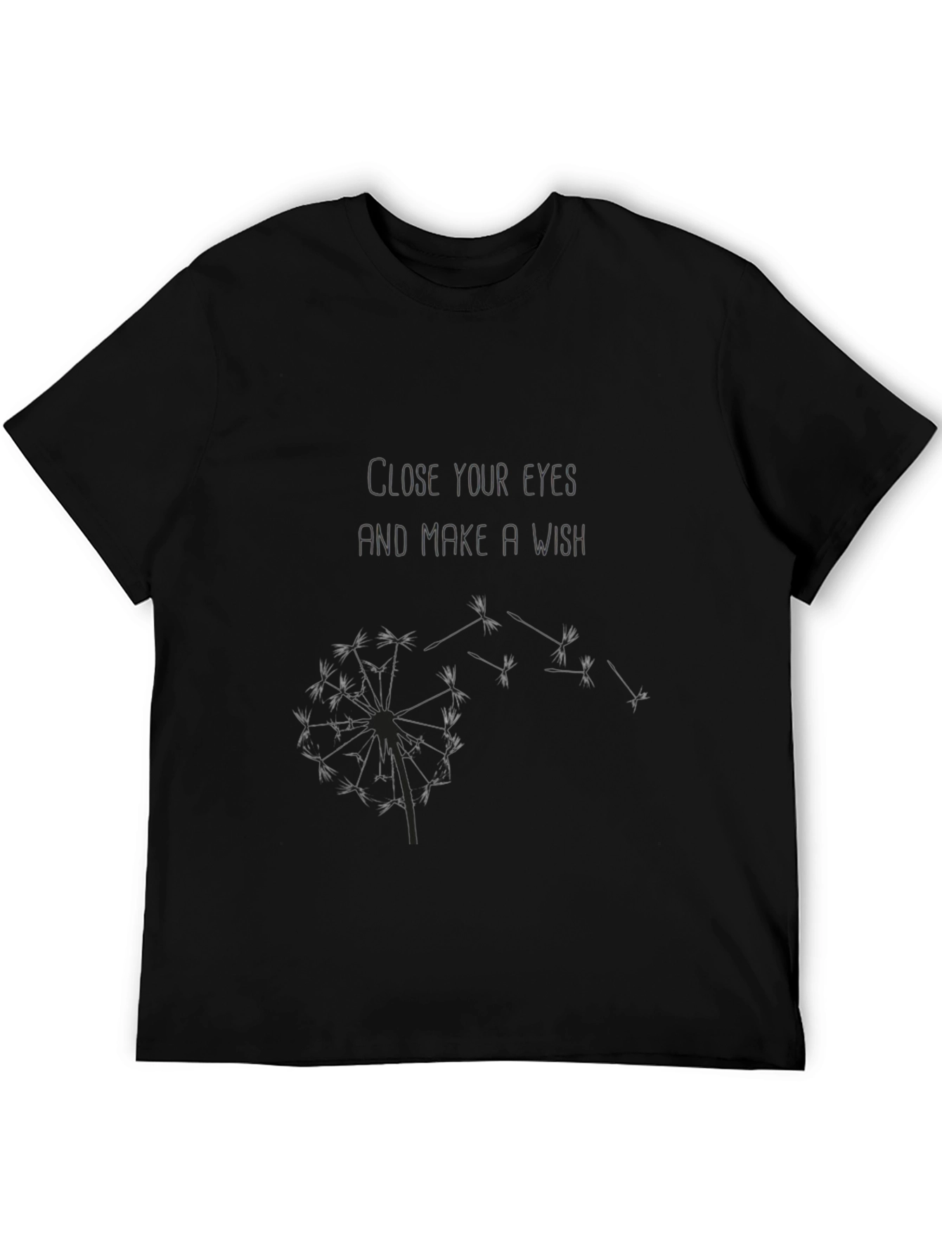 Wishful Dandelion Graphic Tee - Black
