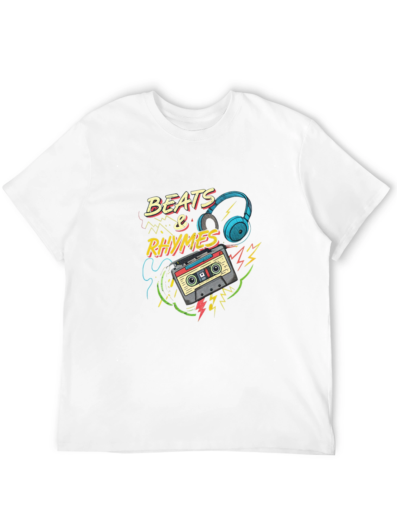 Beats & Rhymes Graphic T-Shirt - Cool Music Tee