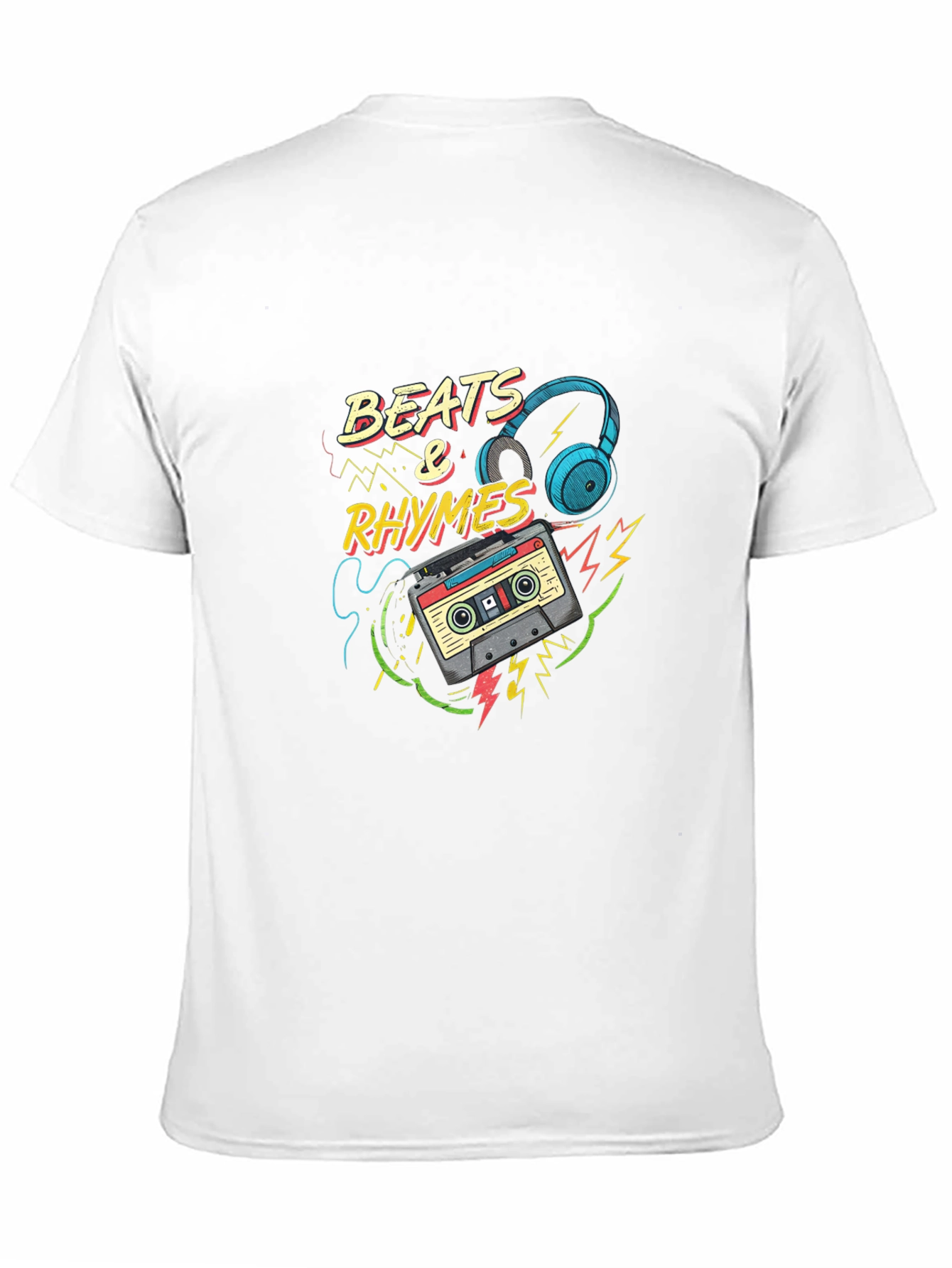 Beats & Rhymes Graphic T-Shirt - Cool Music Tee