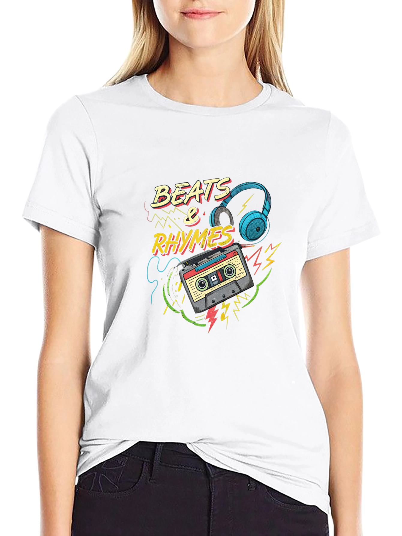 Beats & Rhymes Graphic T-Shirt - Cool Music Tee