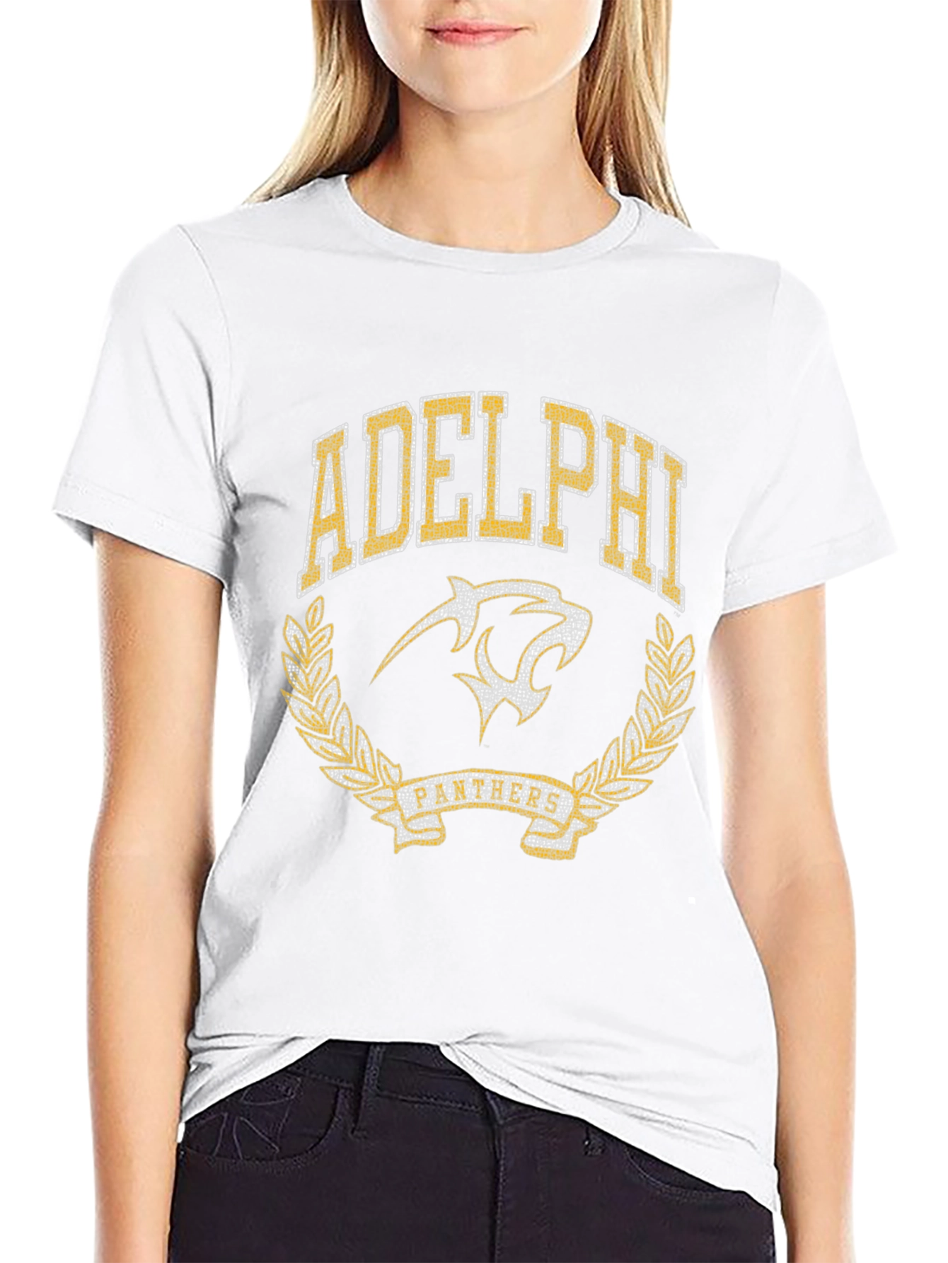 Adelphi Panther Crest Graphic Tee - Black