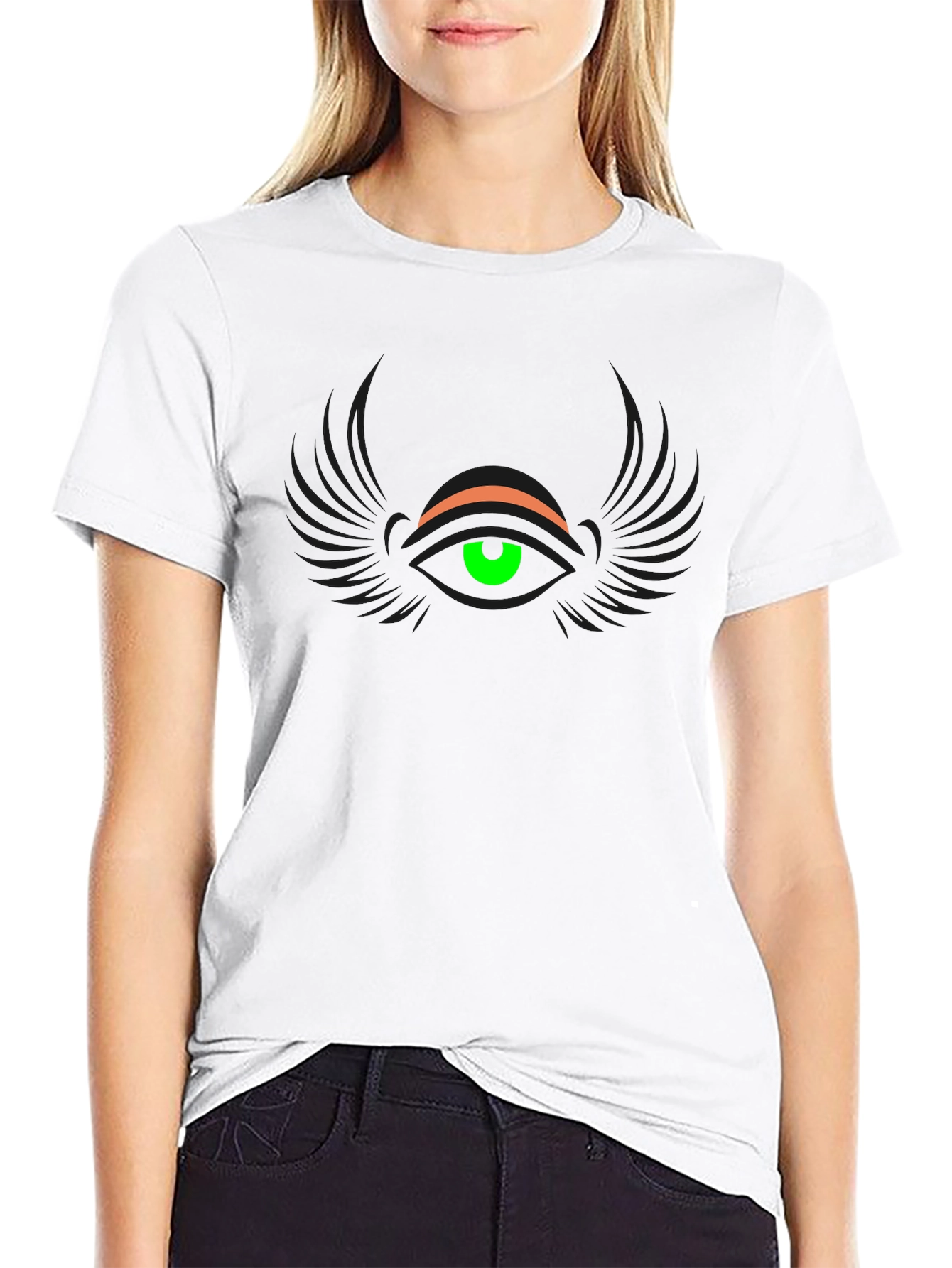 Eye See You Graphic Tee - Black Cotton T-Shirt