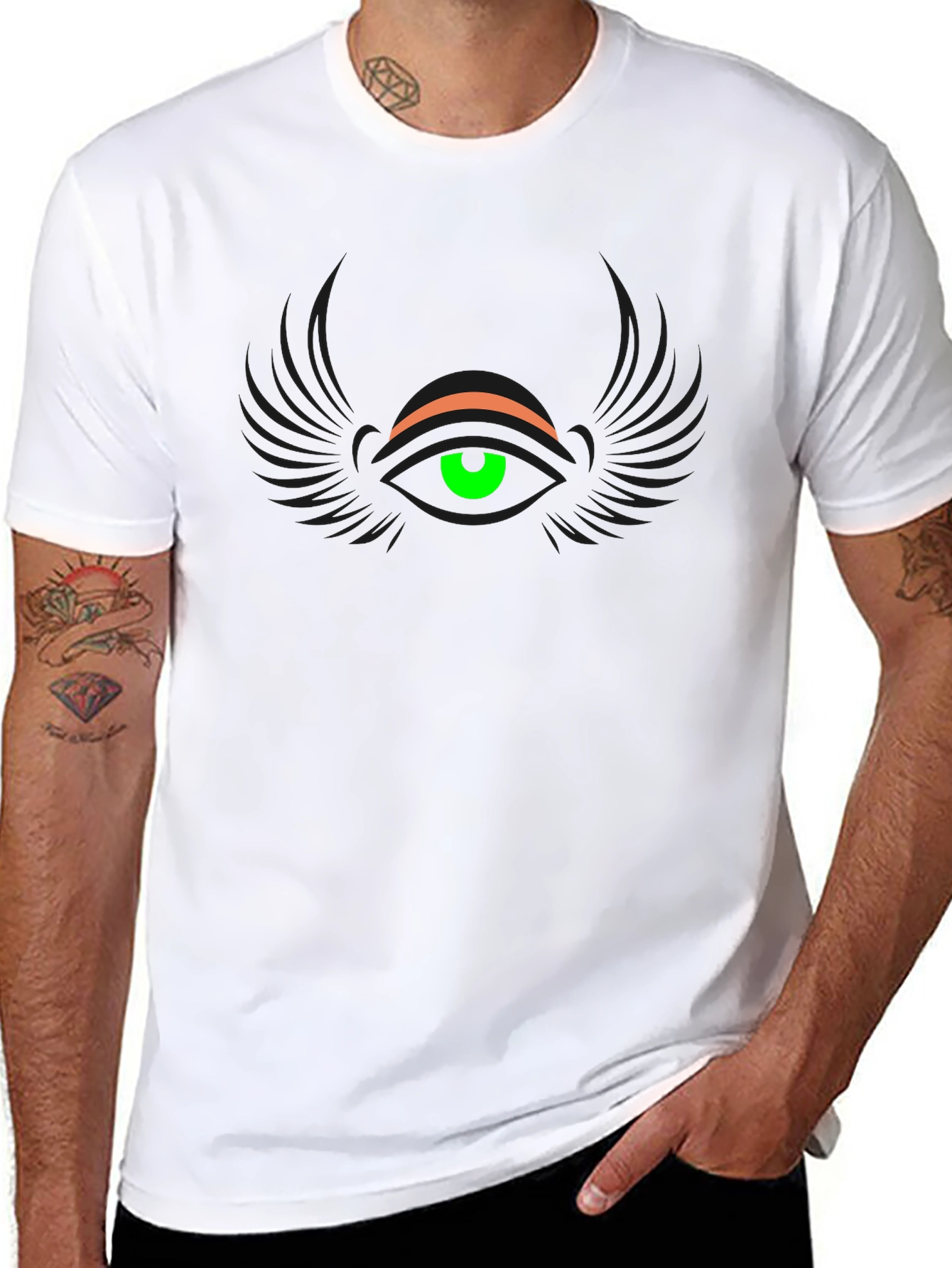 Eye See You Graphic Tee - Black Cotton T-Shirt