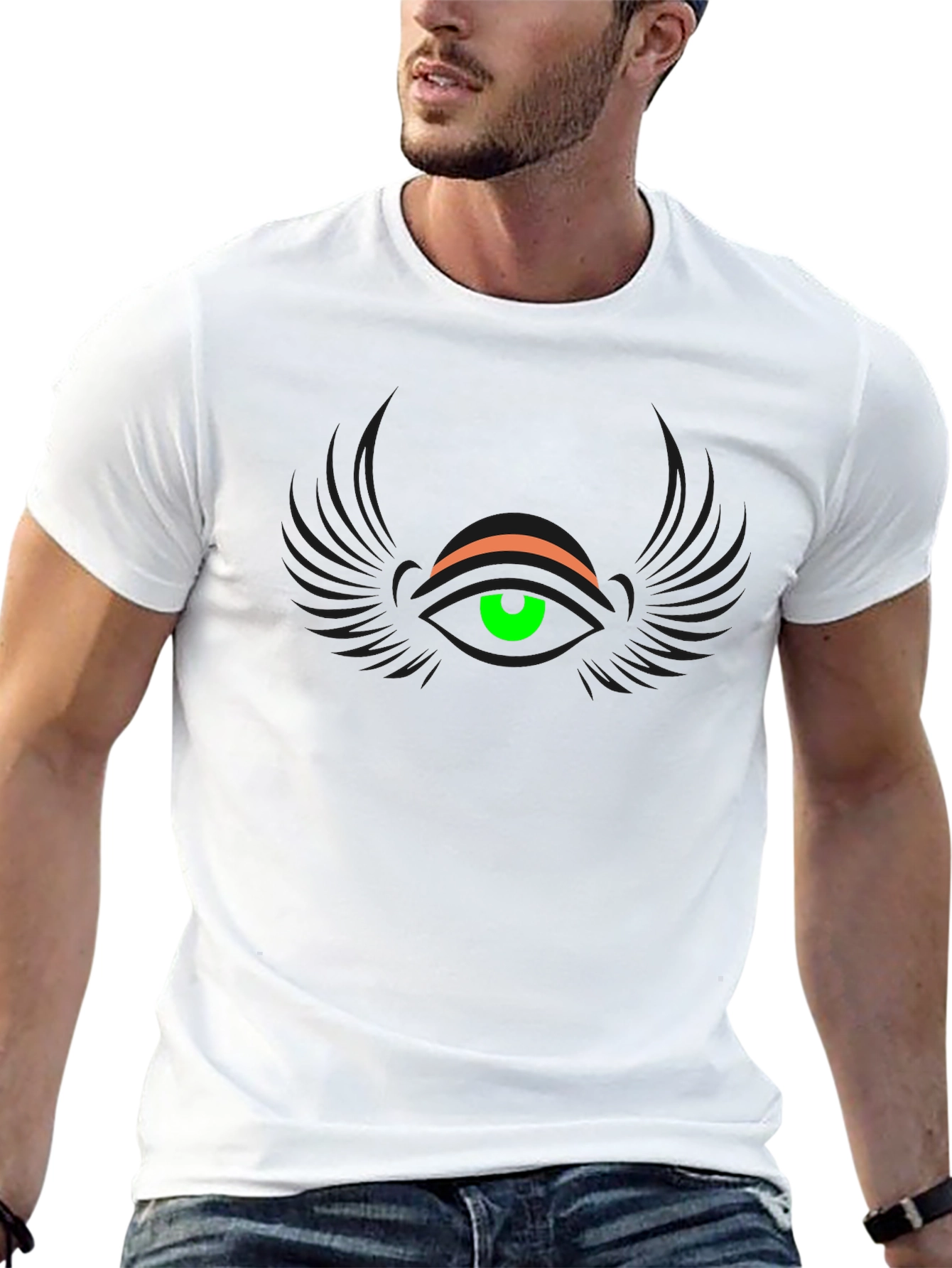 Eye See You Graphic Tee - Black Cotton T-Shirt