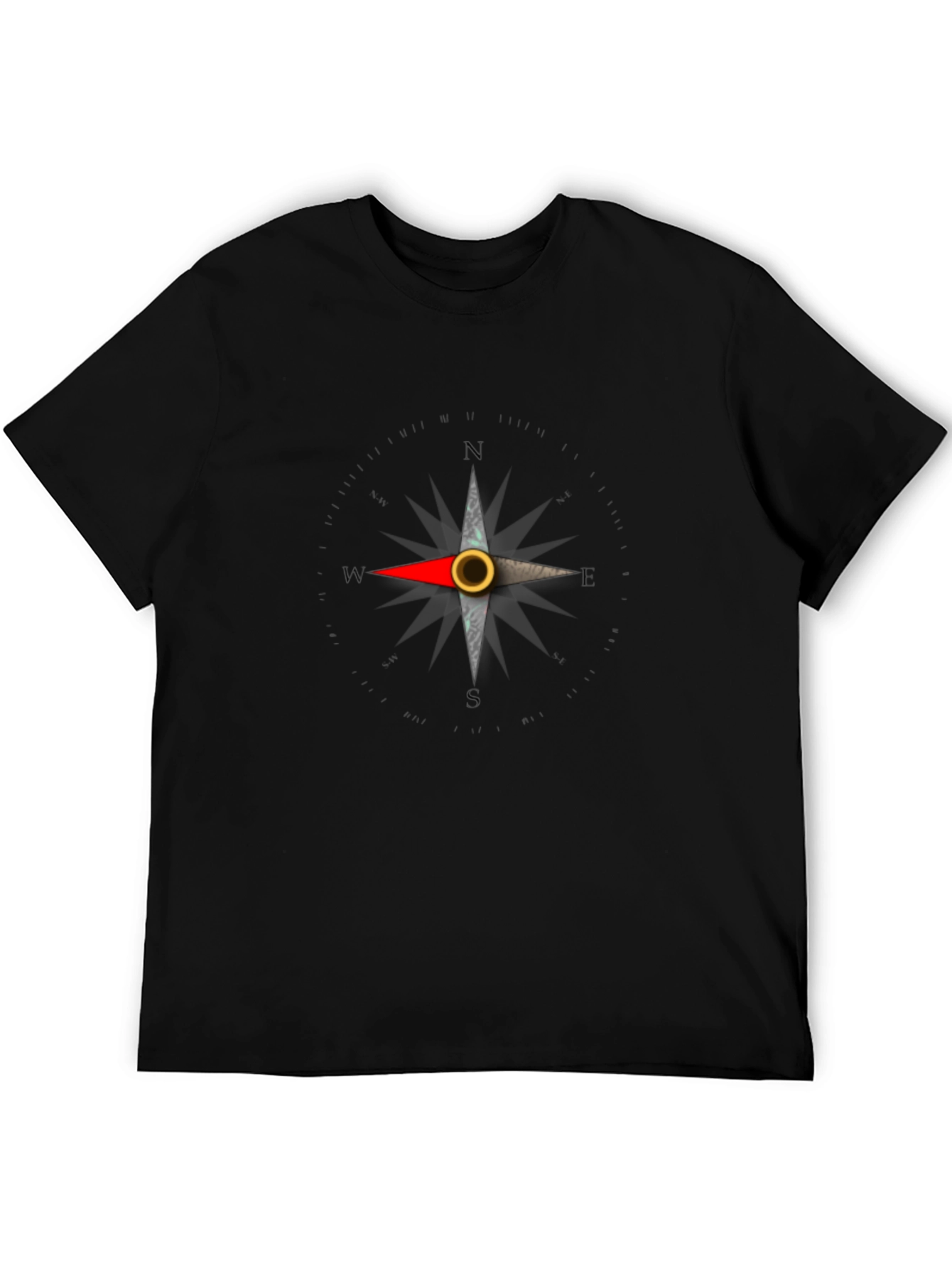 Compass Rose Graphic Tee - Classic Black
