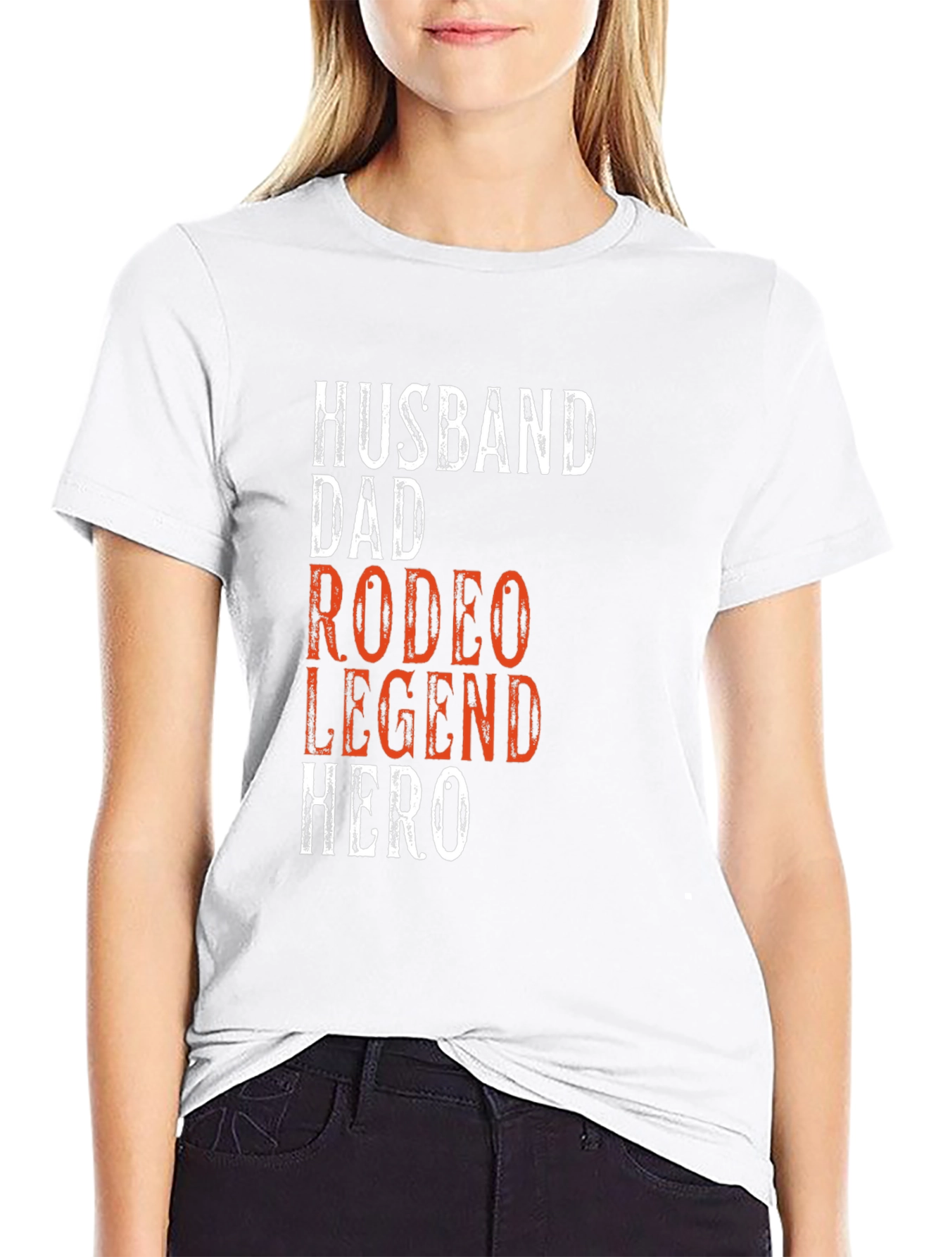 Husband Dad Rodeo Legend Hero Graphic Tee