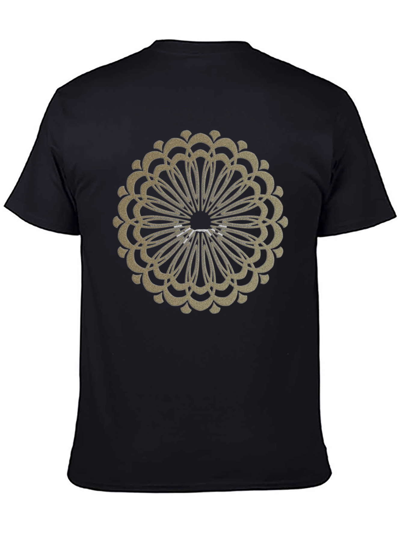 Black Tee with Ornamental Circle