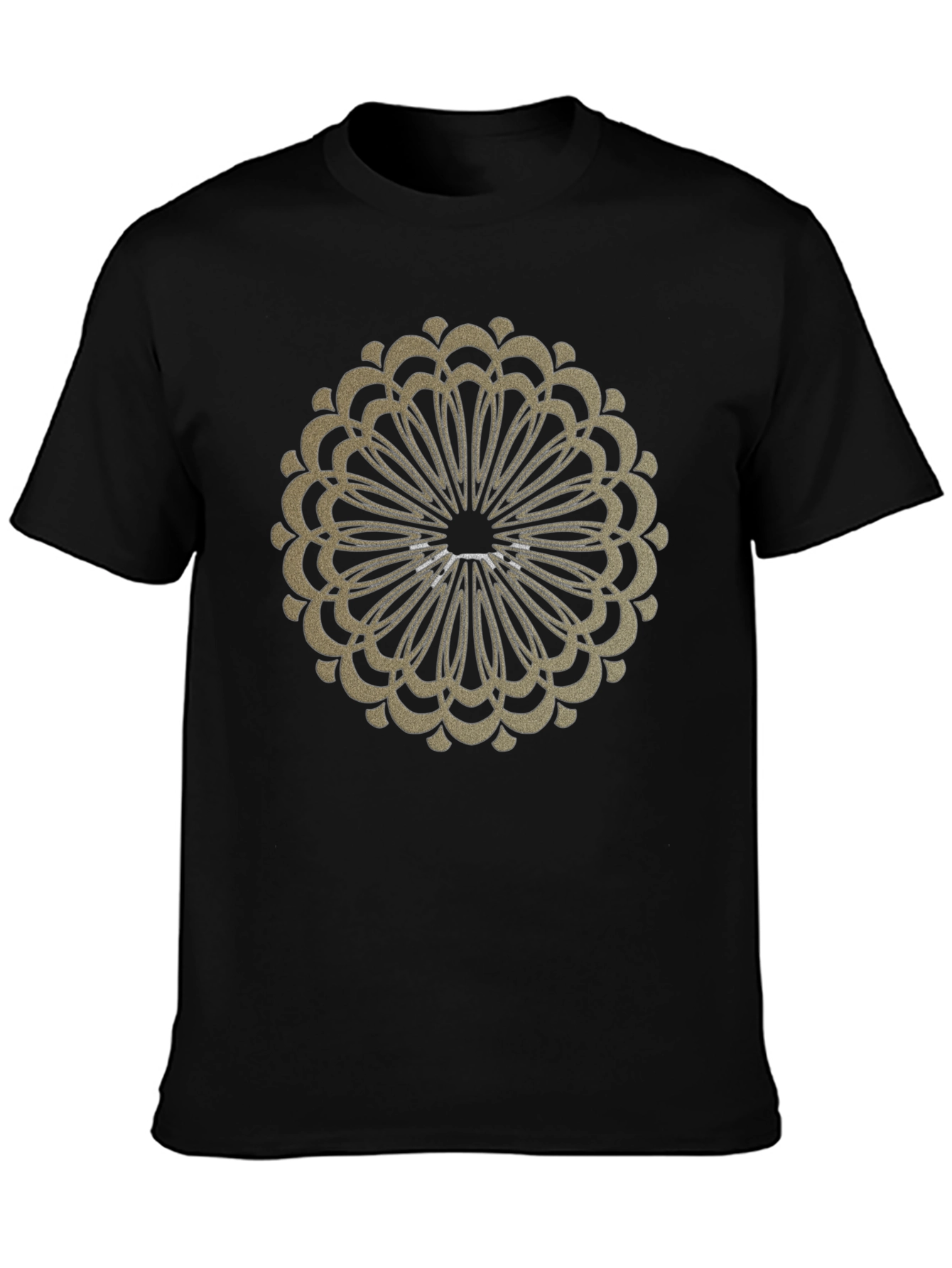 Black Tee with Ornamental Circle