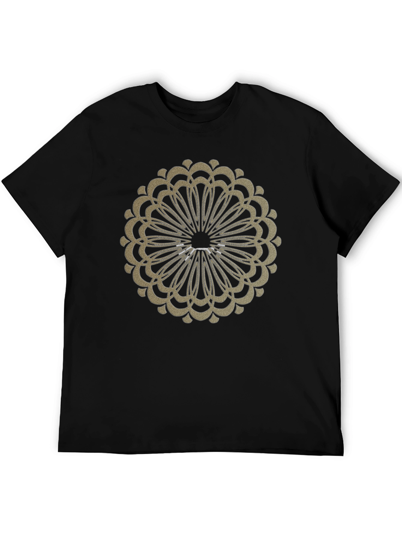 Black Tee with Ornamental Circle