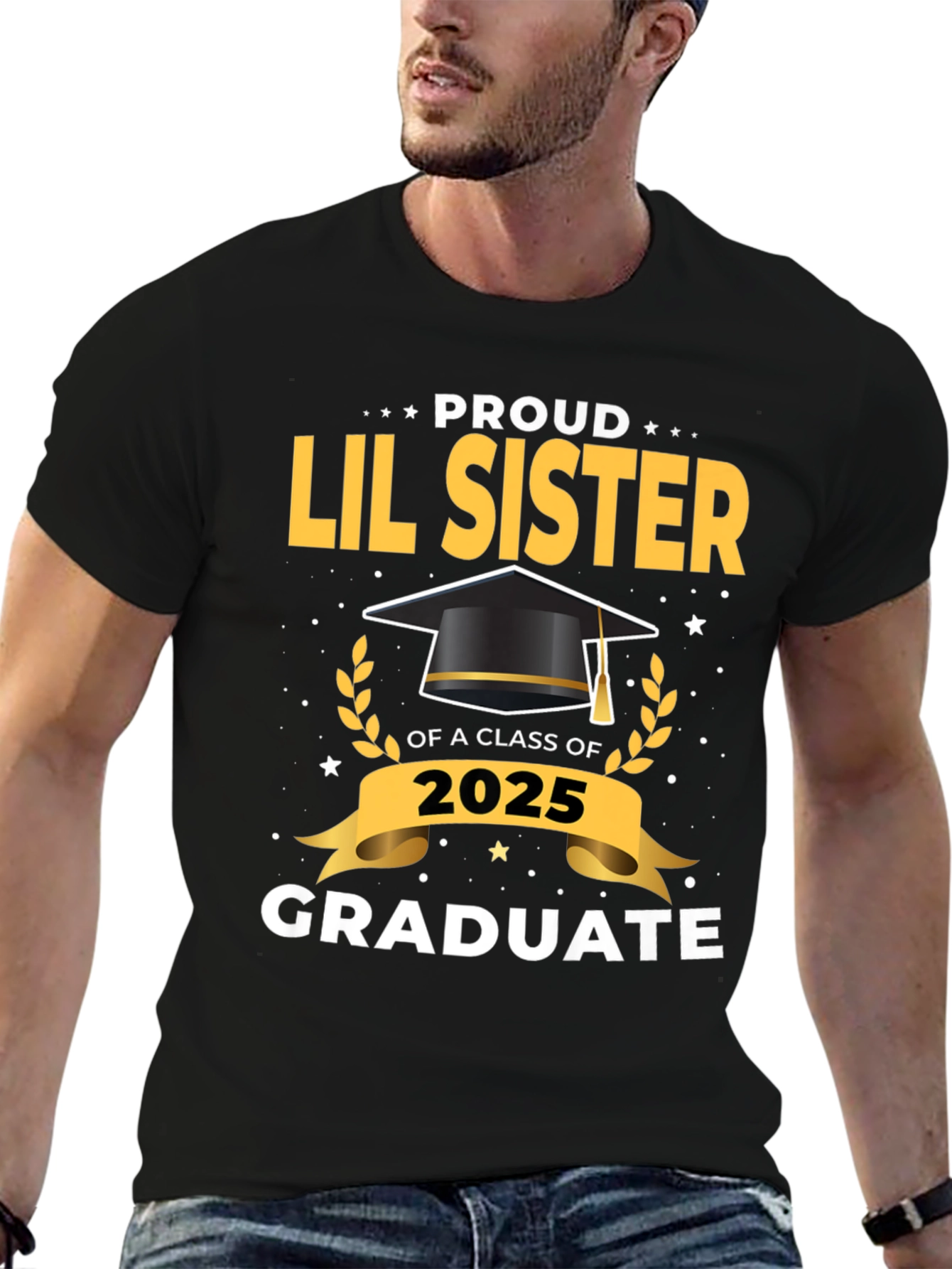 Proud Lil Sister Graduate 2025 T-Shirt