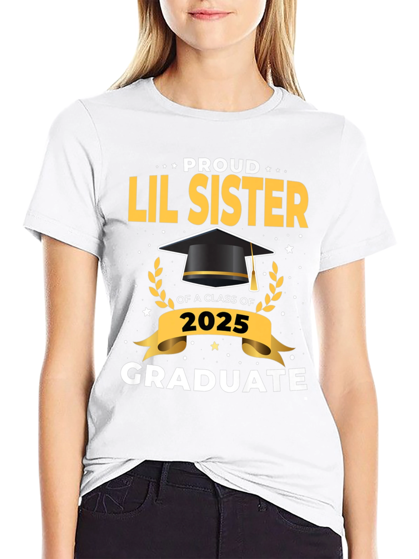 Proud Lil Sister Graduate 2025 T-Shirt
