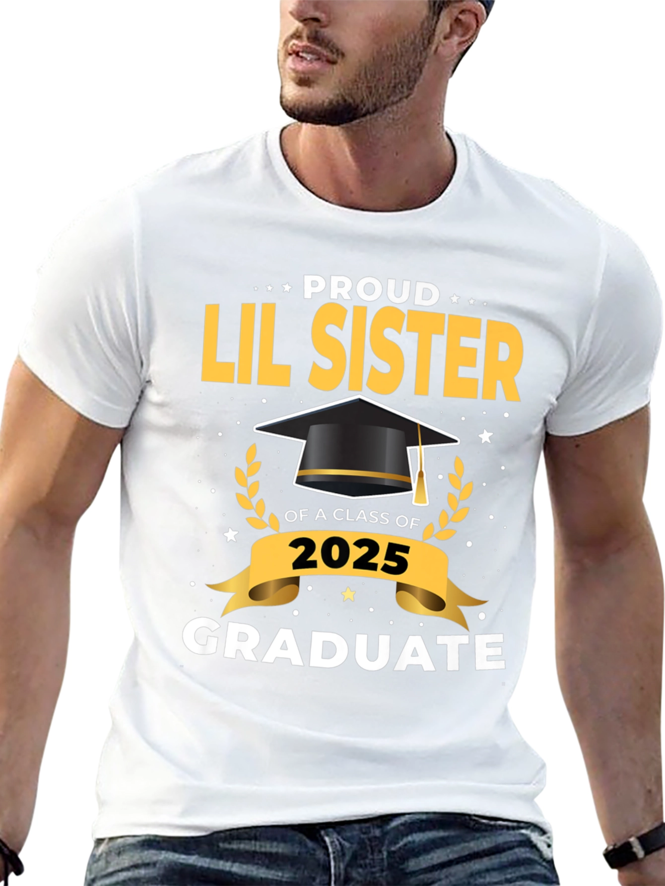 Proud Lil Sister Graduate 2025 T-Shirt