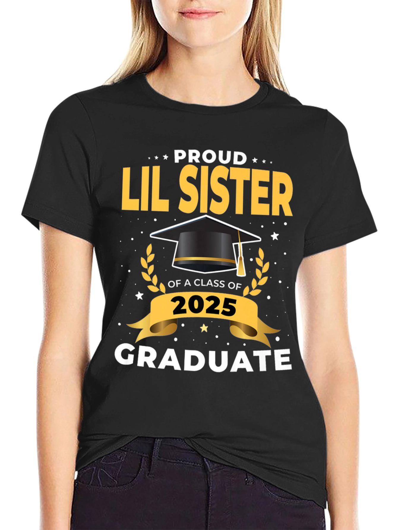 Proud Lil Sister Graduate 2025 T-Shirt