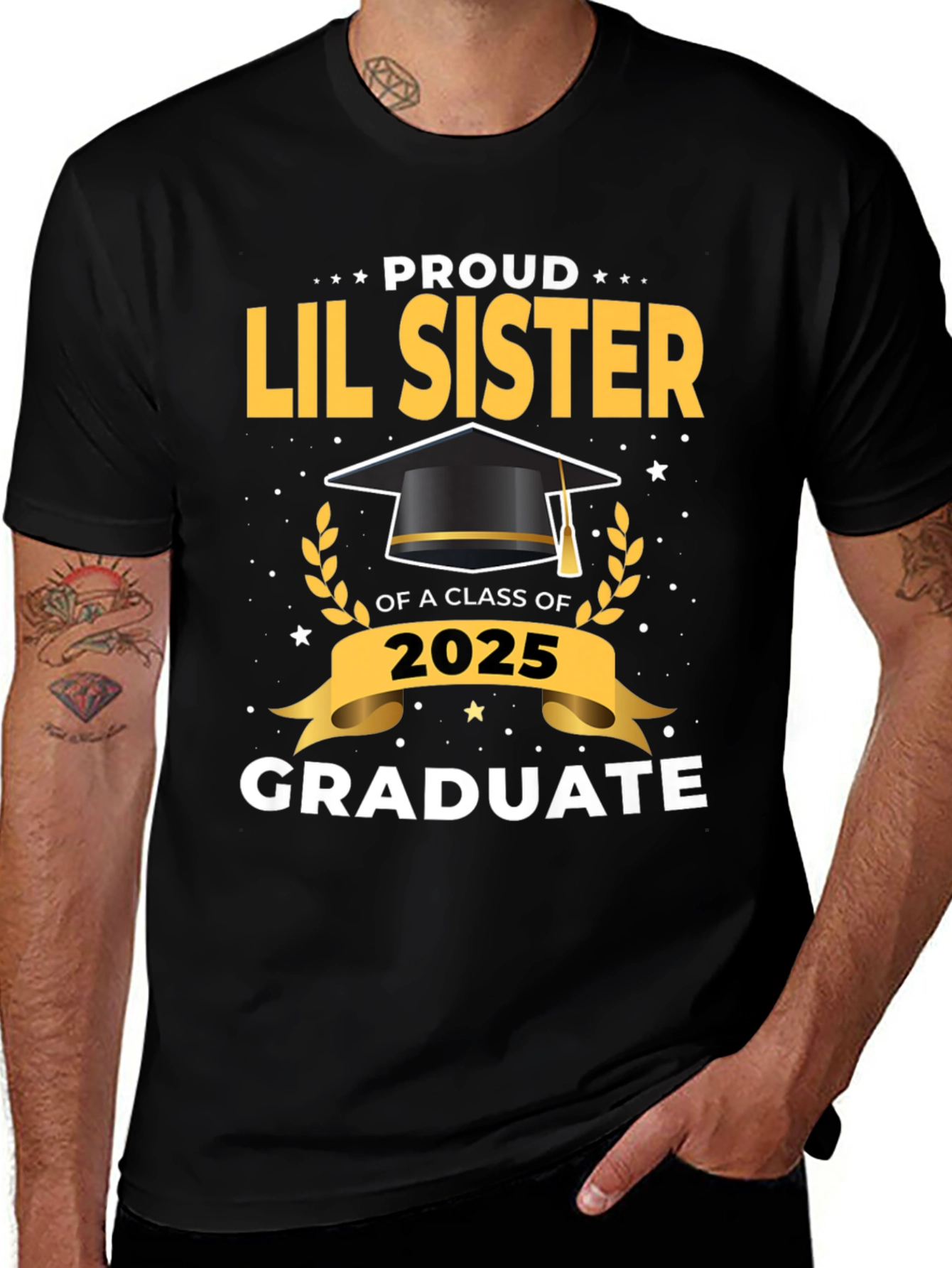 Proud Lil Sister Graduate 2025 T-Shirt