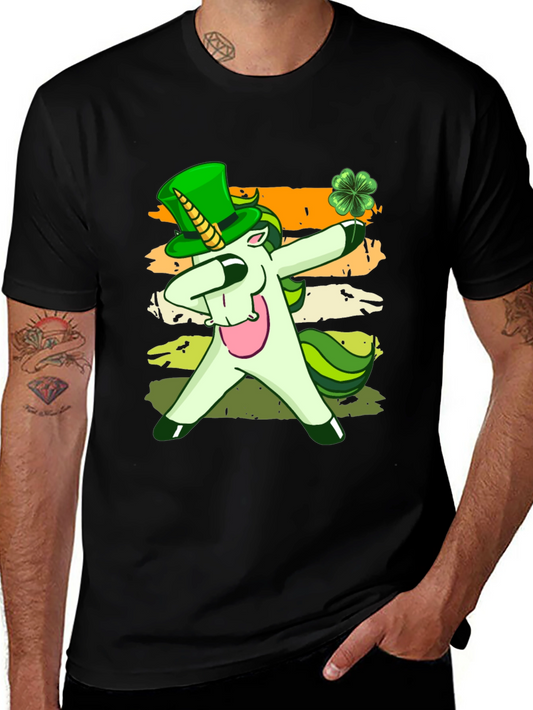St. Patricks Day Unicorn Dabbing T-Shirt