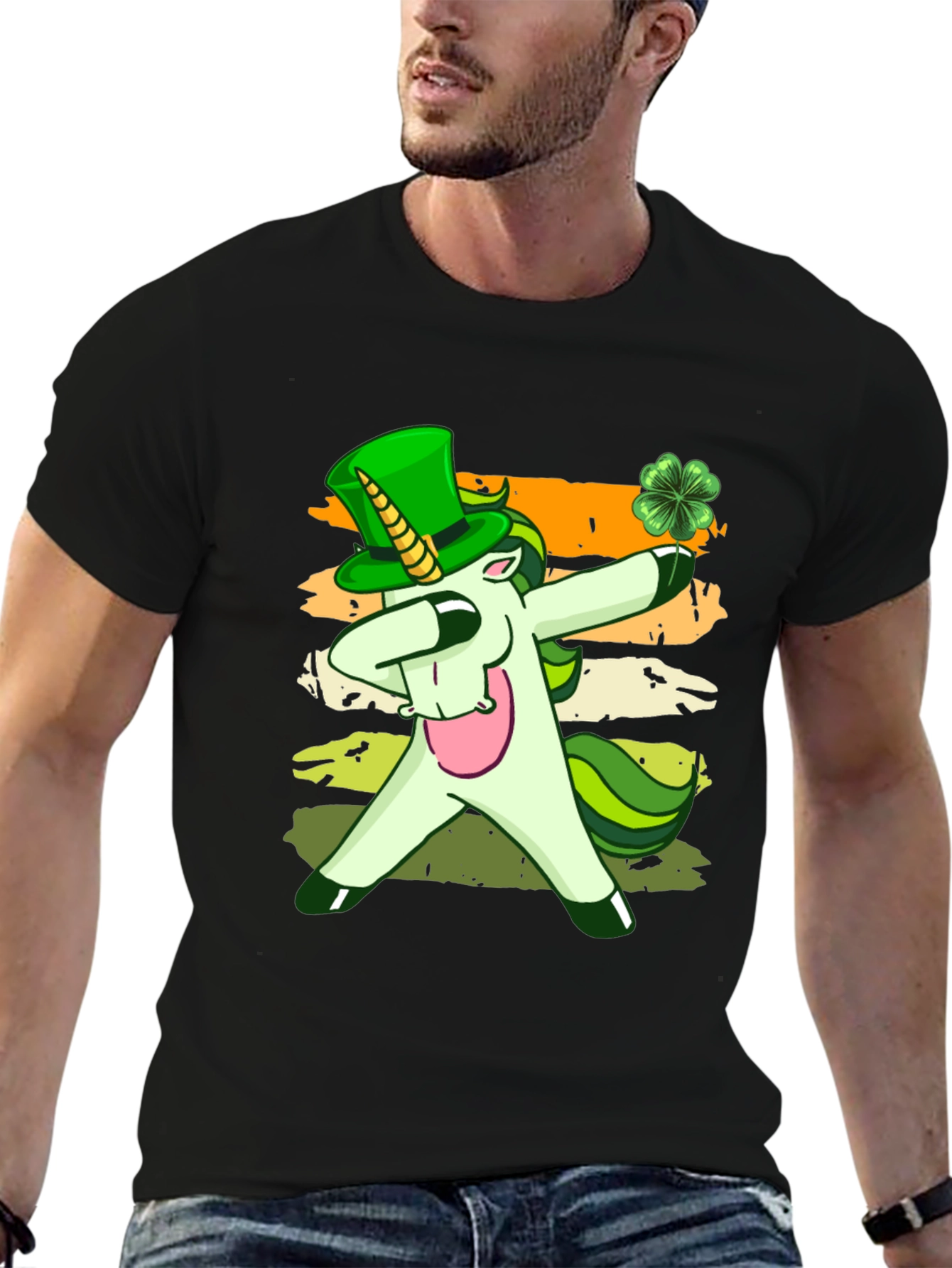 St. Patricks Day Unicorn Dabbing T-Shirt