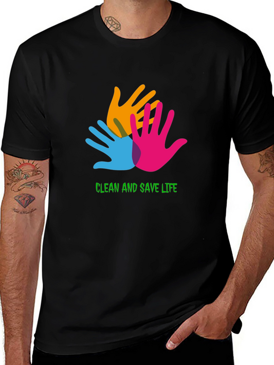 Clean and Save Life Black T-Shirt