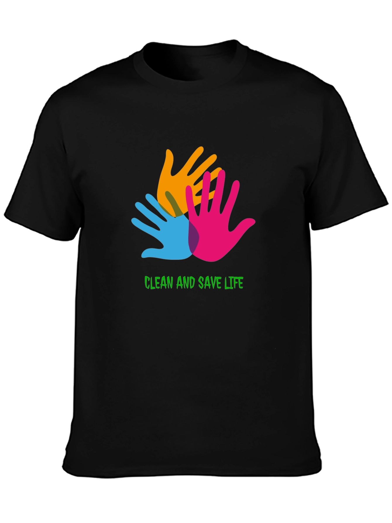 Clean and Save Life Black T-Shirt