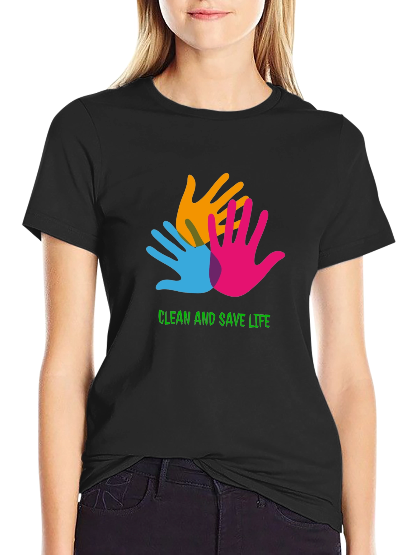 Clean and Save Life Black T-Shirt