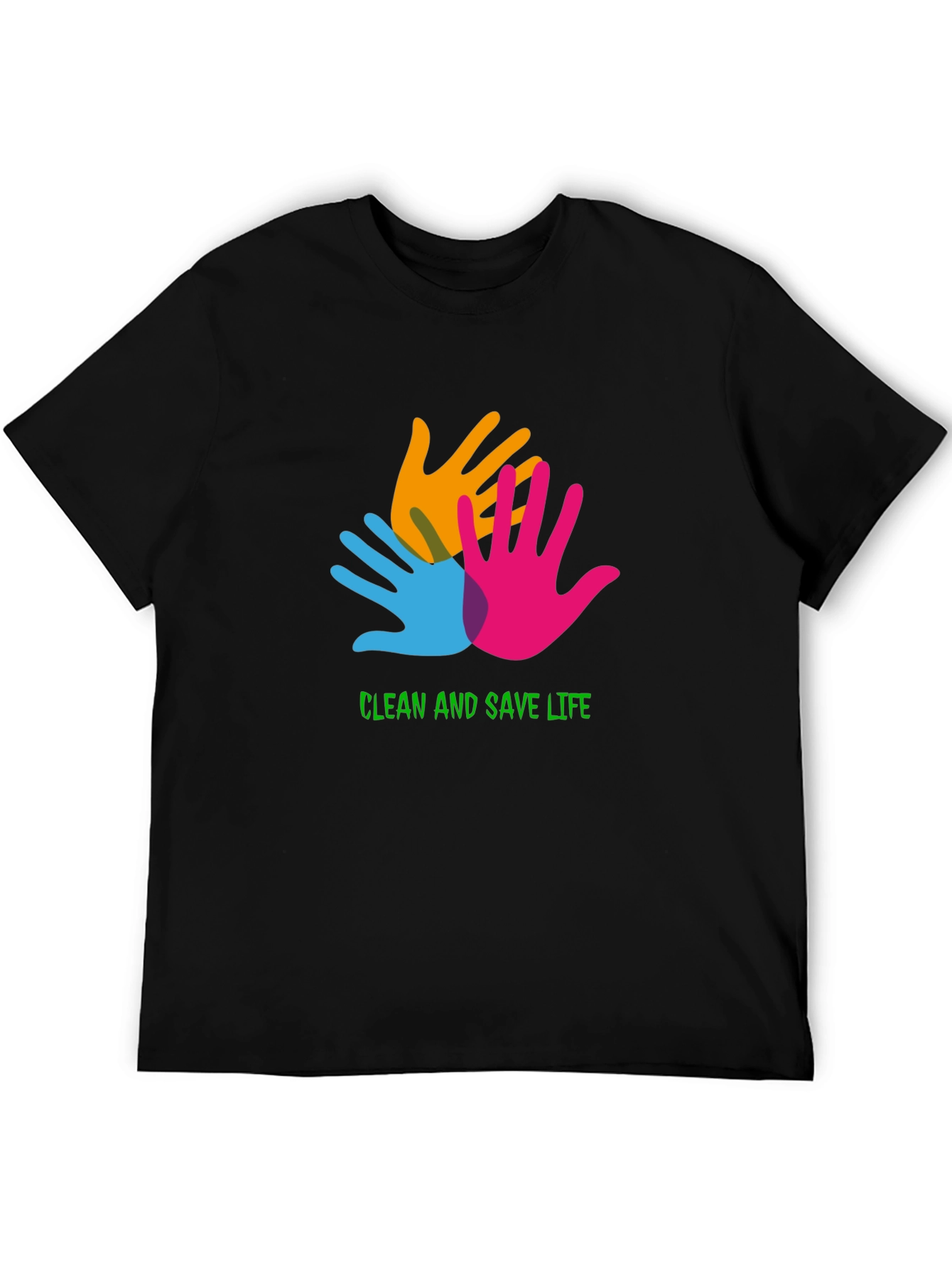 Clean and Save Life Black T-Shirt