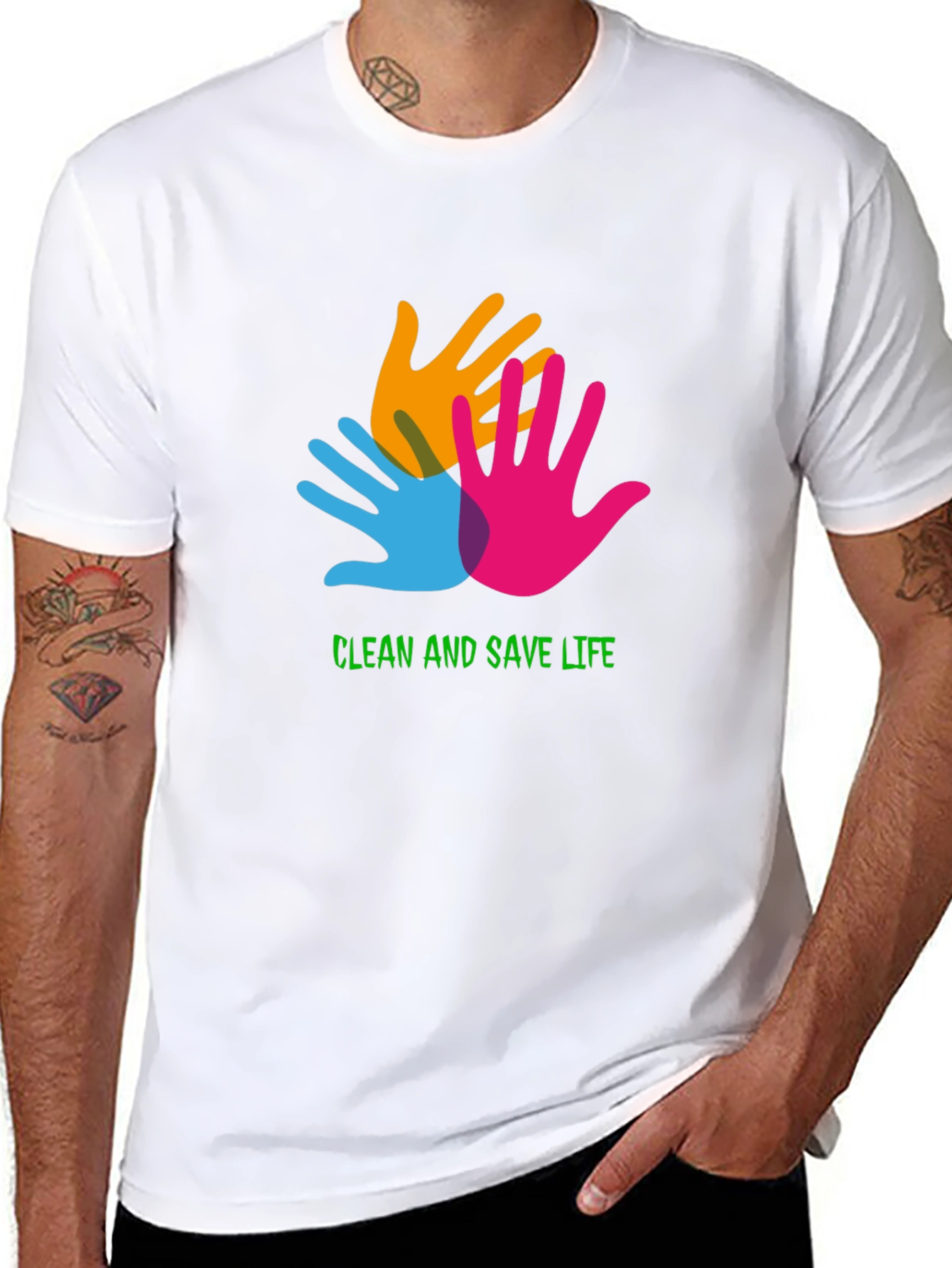 Clean and Save Life Black T-Shirt
