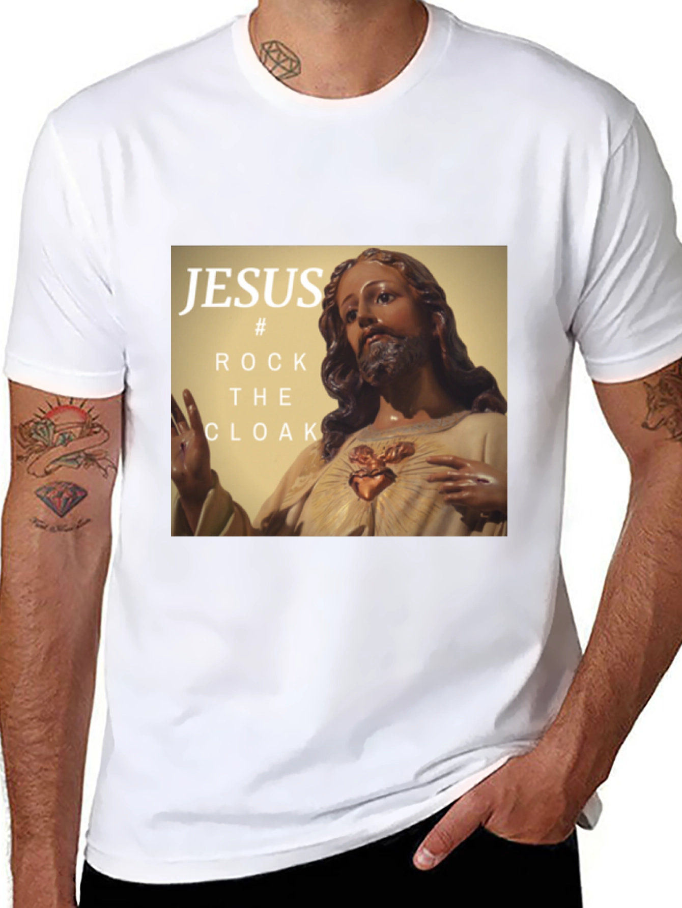 Jesus Rock the Cloak Graphic T-Shirt