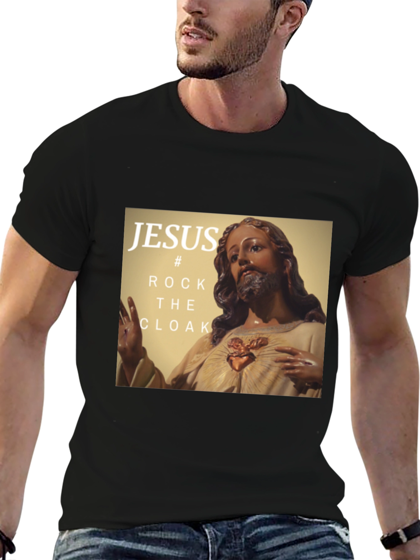 Jesus Rock the Cloak Graphic T-Shirt