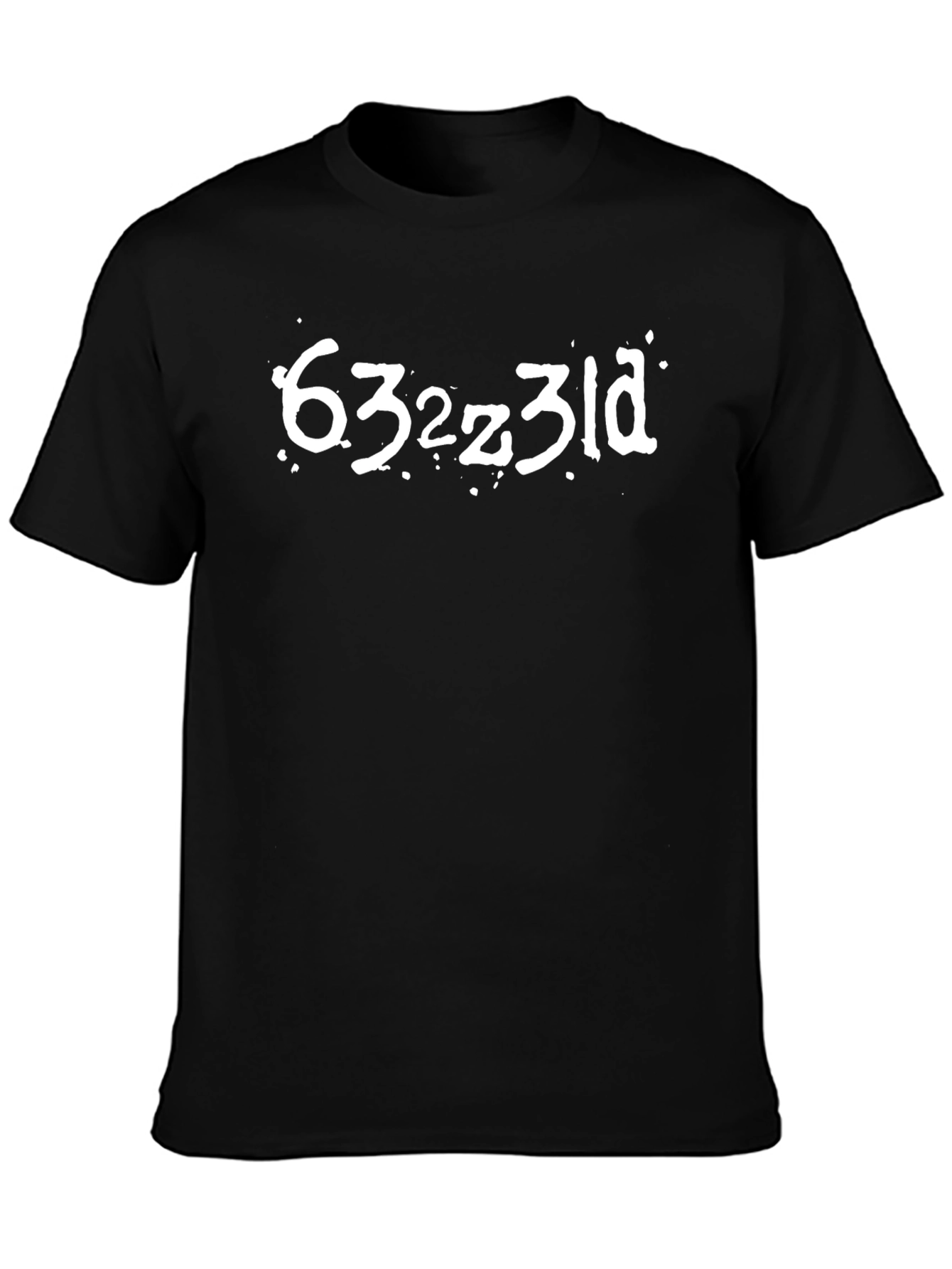 Unique Black T-Shirt with Distressed Lettering