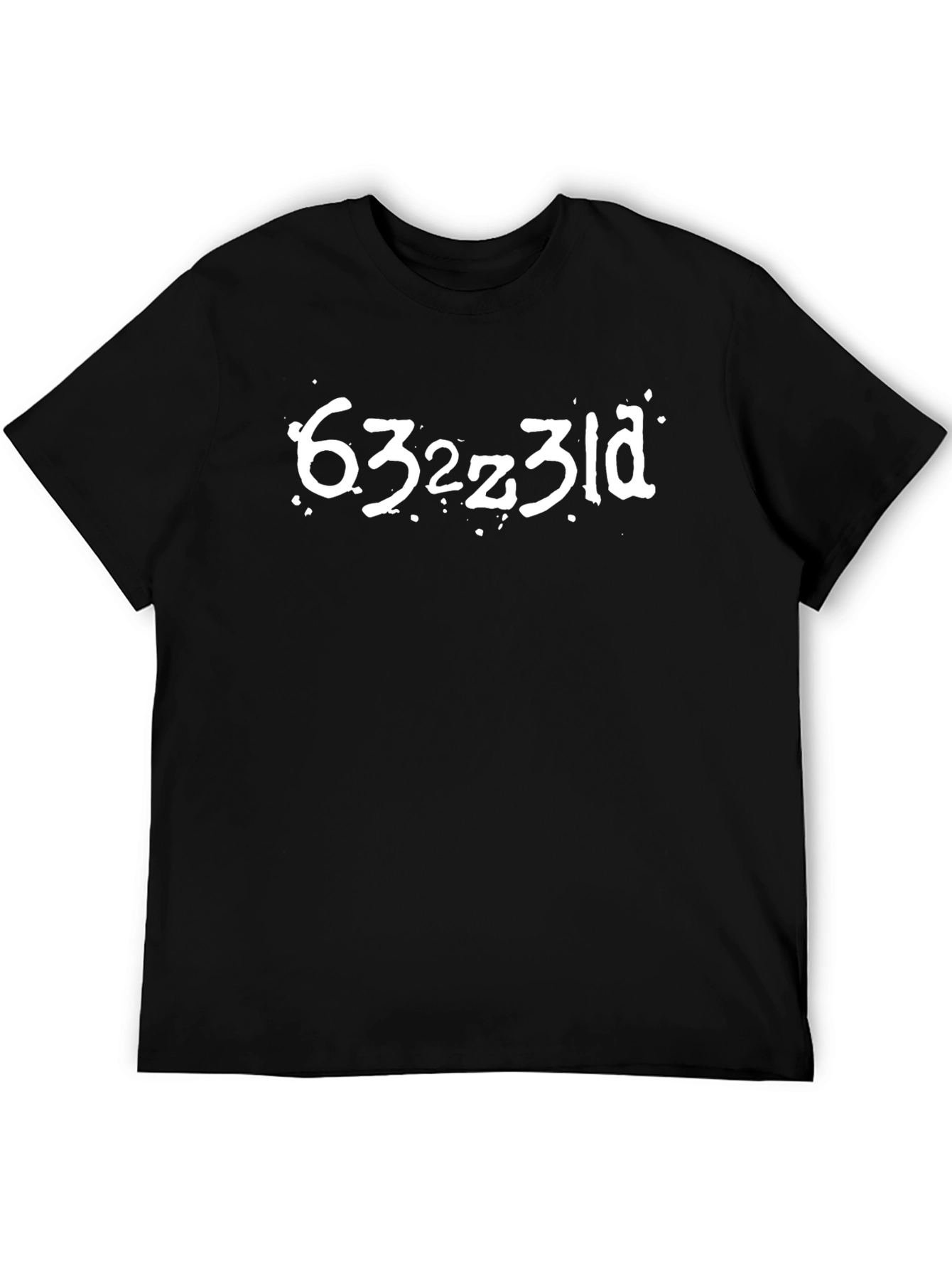 Unique Black T-Shirt with Distressed Lettering